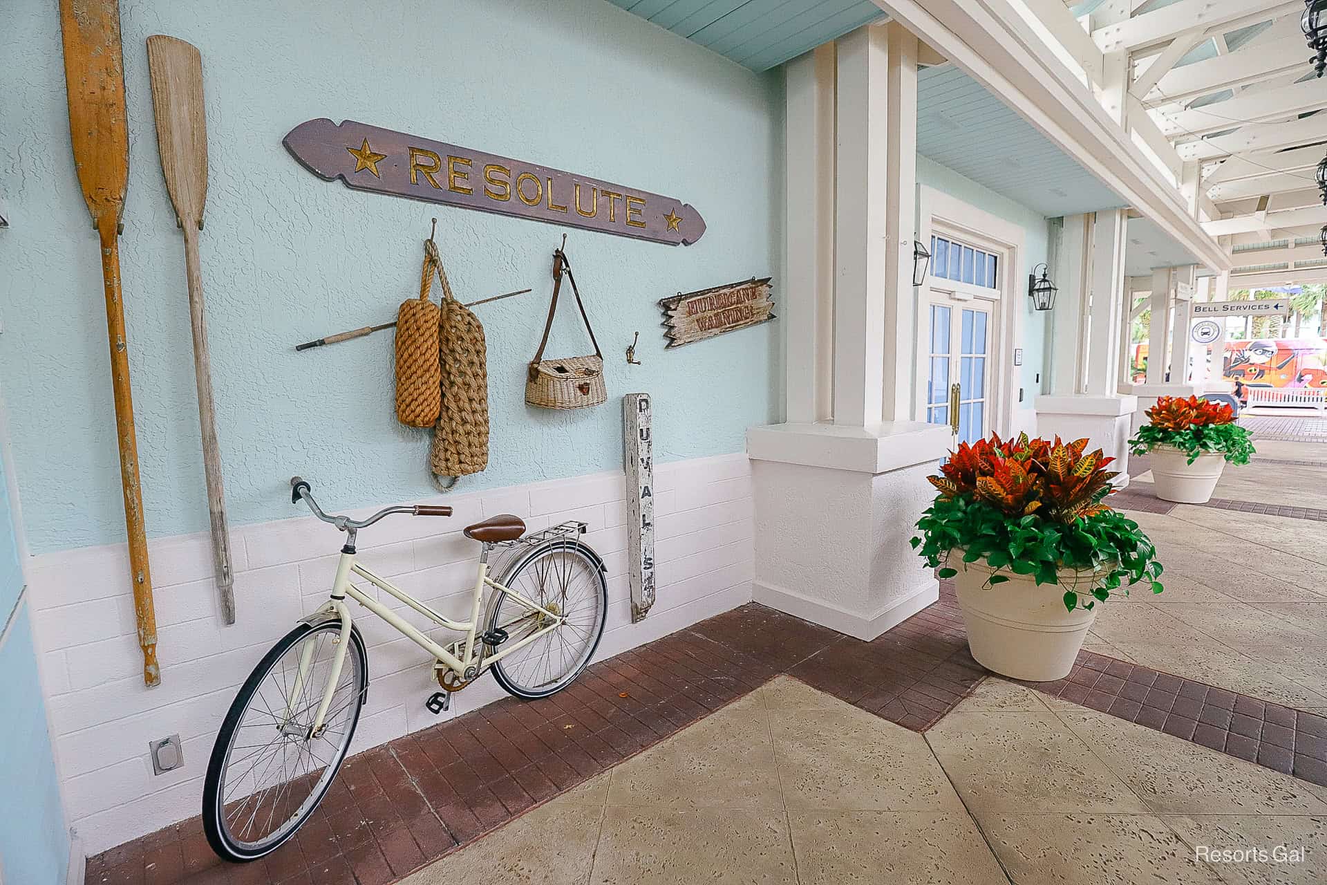a decorative wall at Hospitality House at Disney's Old Key West