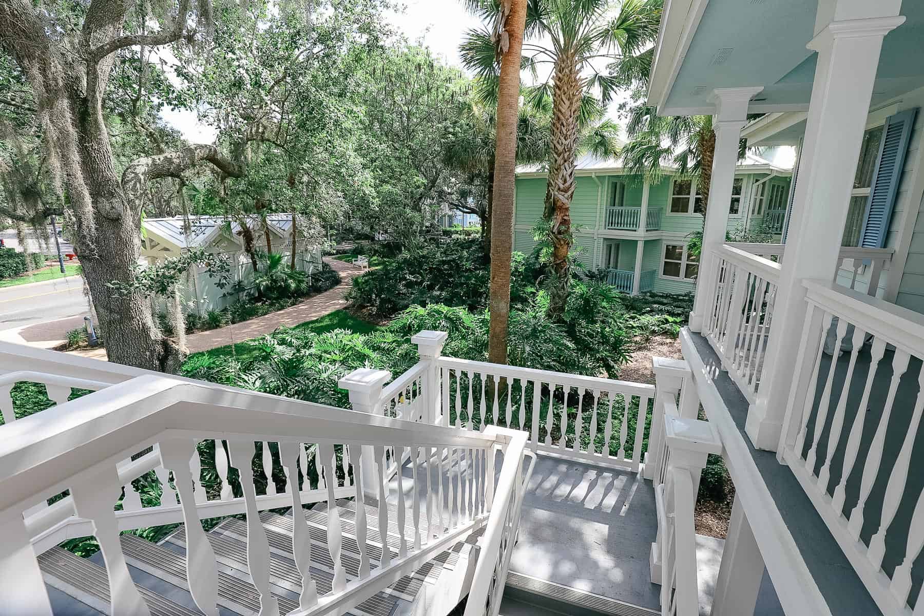 stairs to rooms at most of the units at Old Key West 