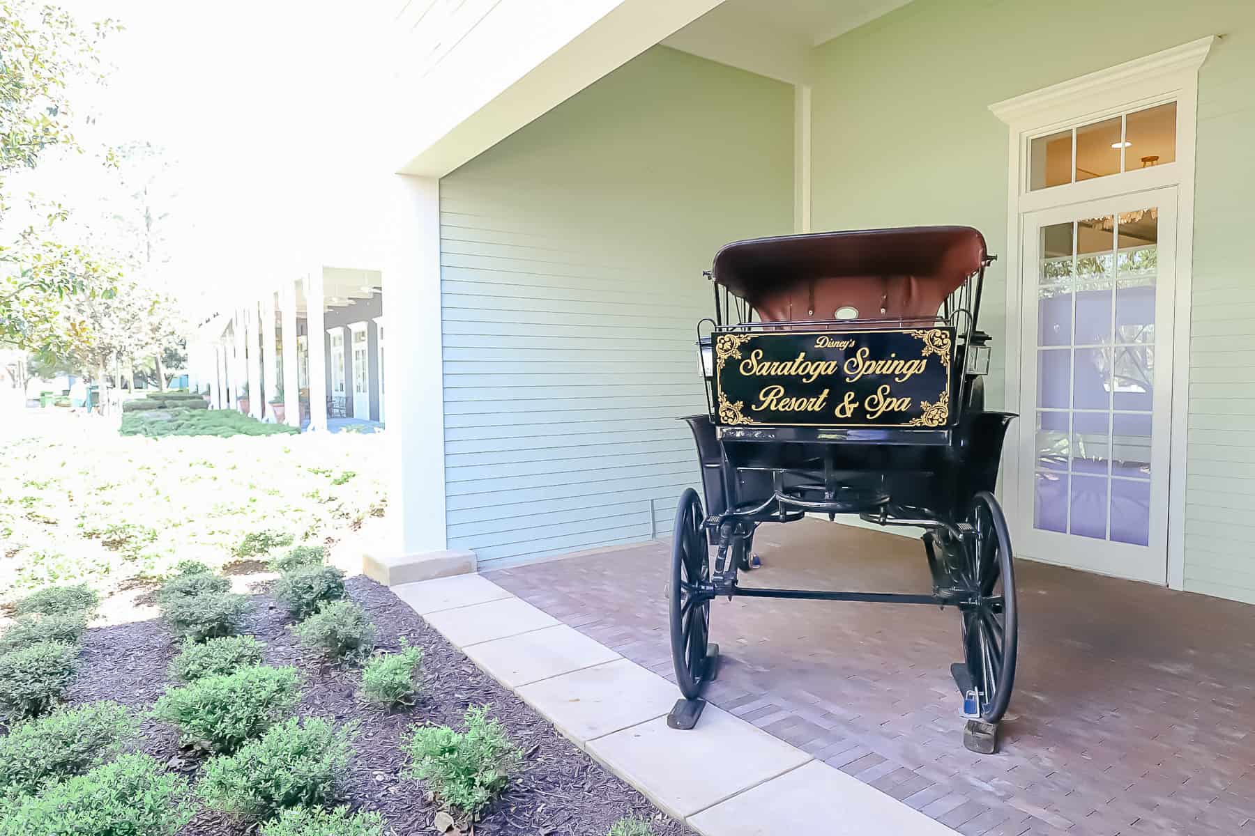 Victorian carriage at the entrance of Disney's Saratoga Springs Resort and Spa 