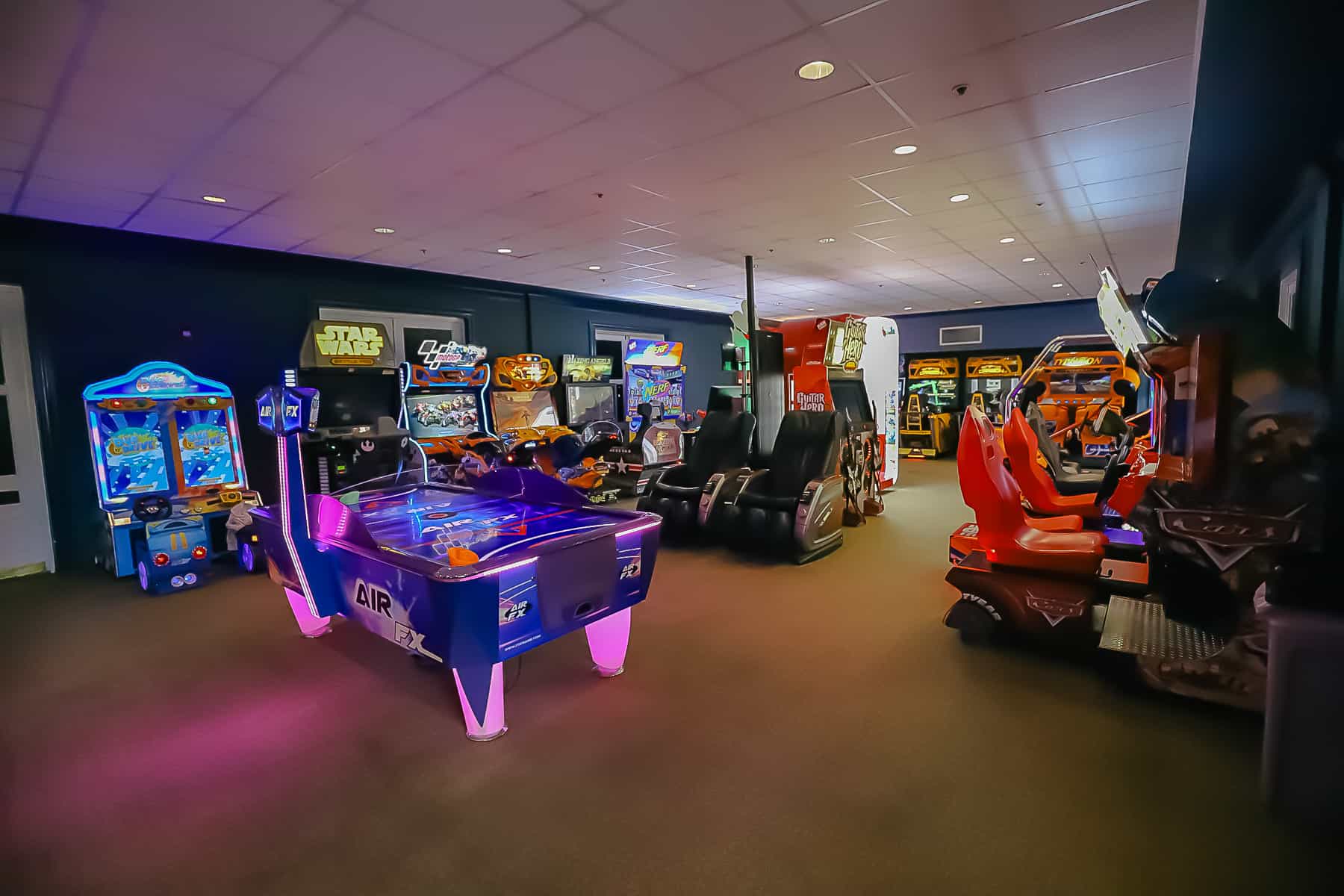 Arcade games at Saratoga Springs 
