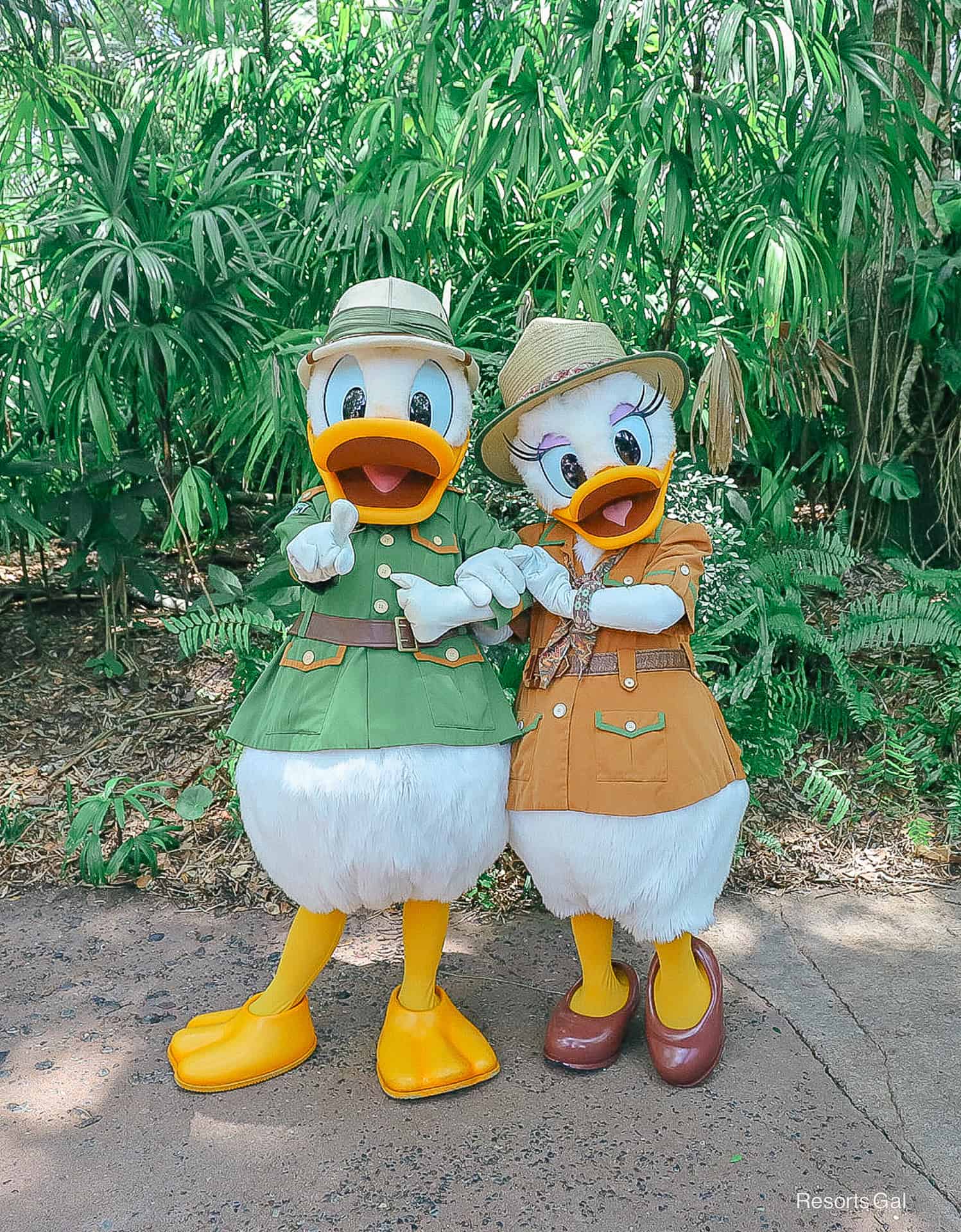 Donald and Daisy vertical crop with number 1 pose