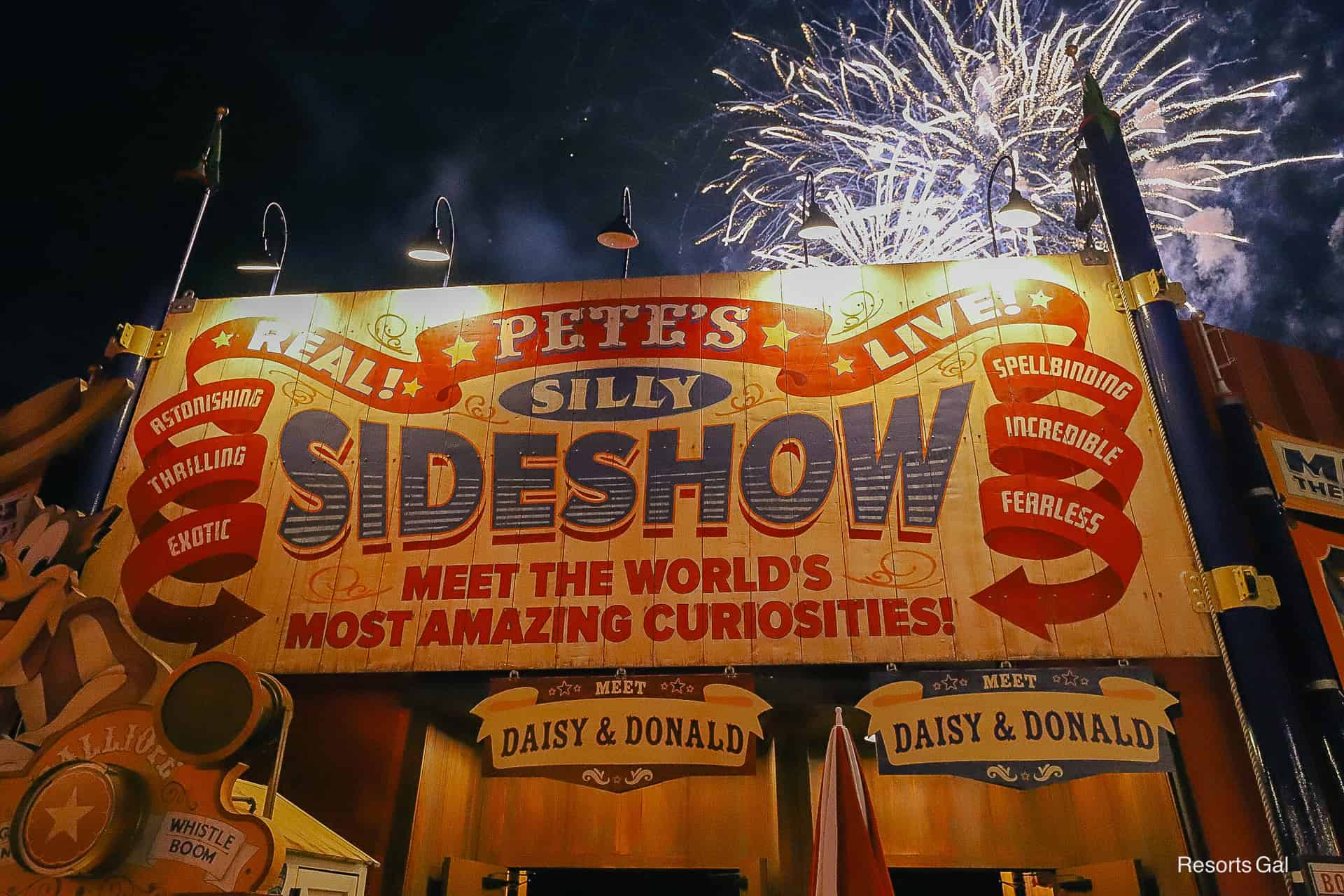 entrance of Pete's Silly Sideshow w