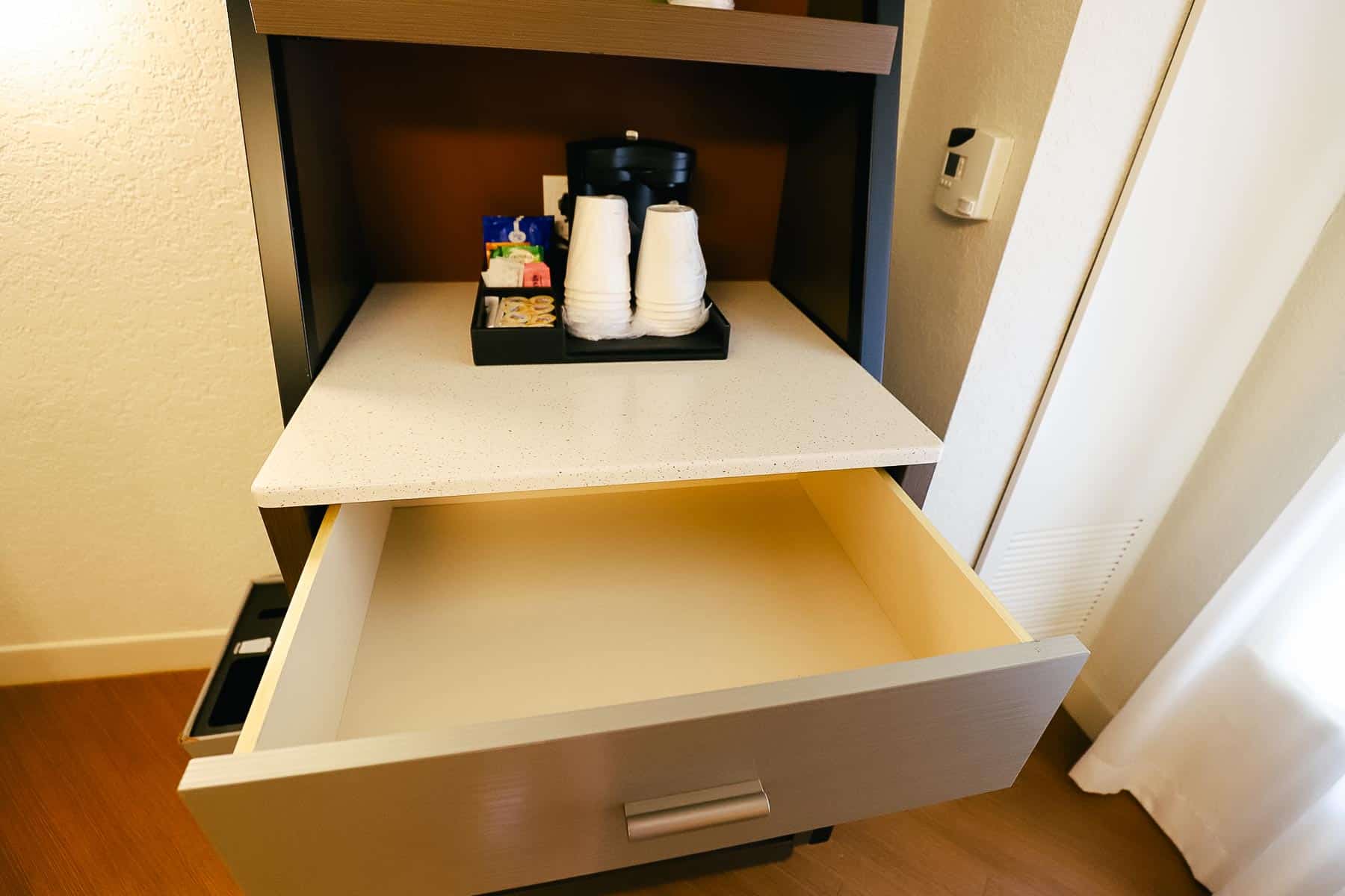 an extra drawer in the room at Disney's All-Star Music 