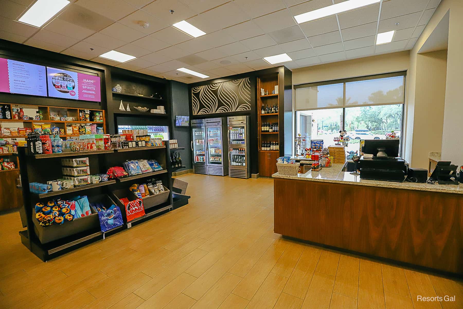 interior of the gift shop that shows the entirety of the space 