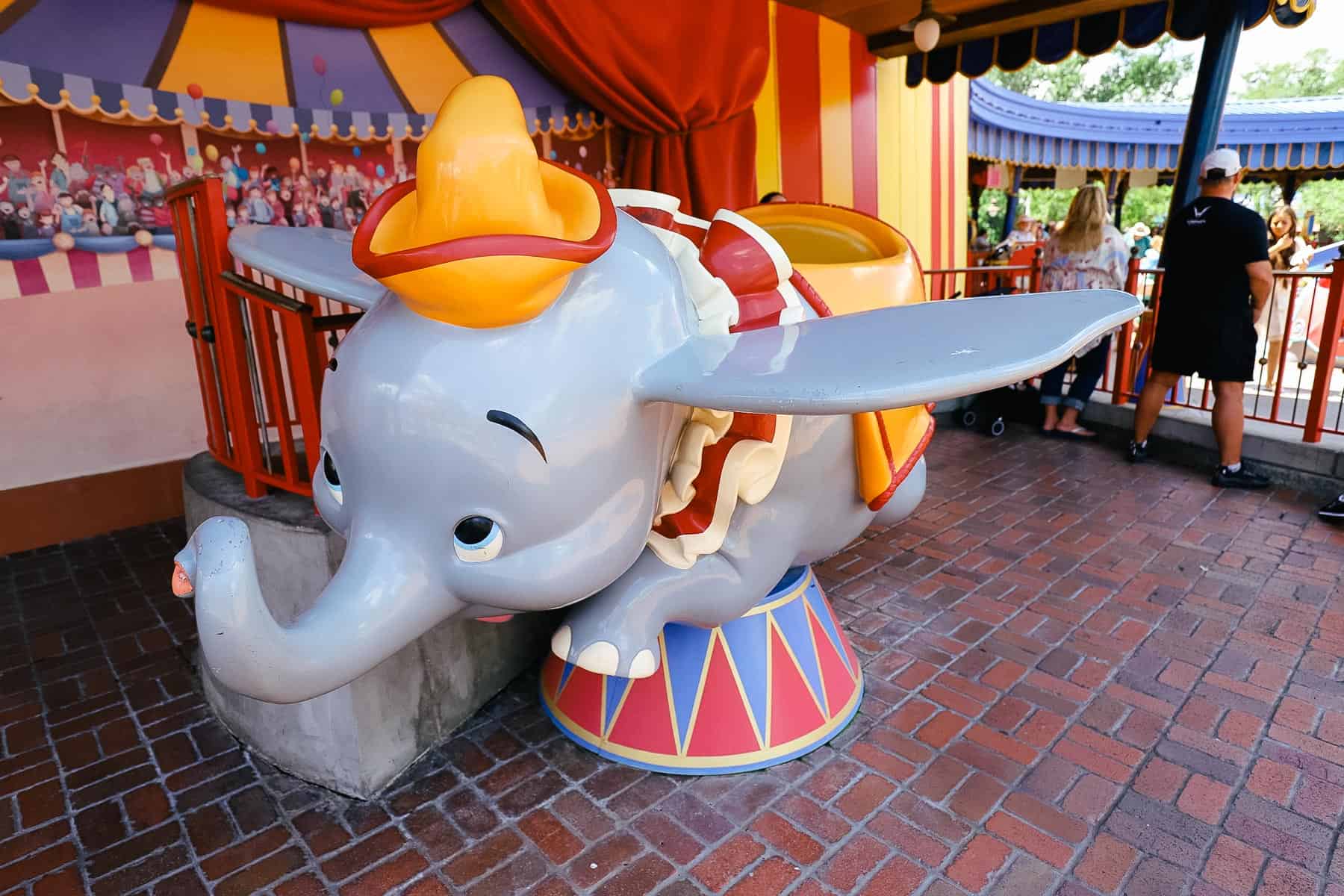 A stationary ride vehicle where guests can sit and have their photo made. 