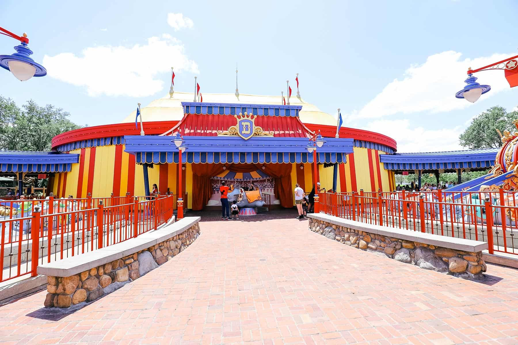 Entrance to a special photo opportunity for Dumbo, the Flying Elephant. 