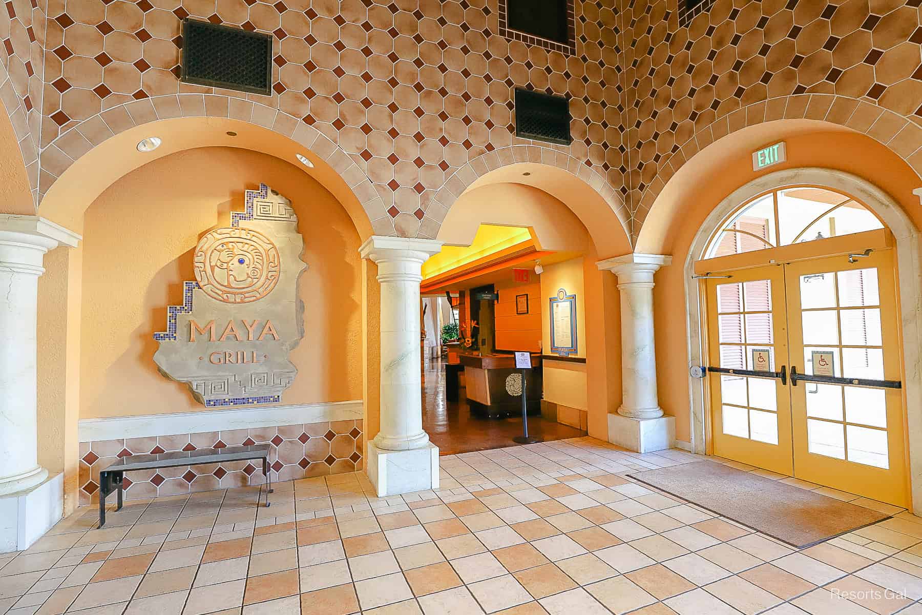 the entrance to Maya Grill at Coronado Springs