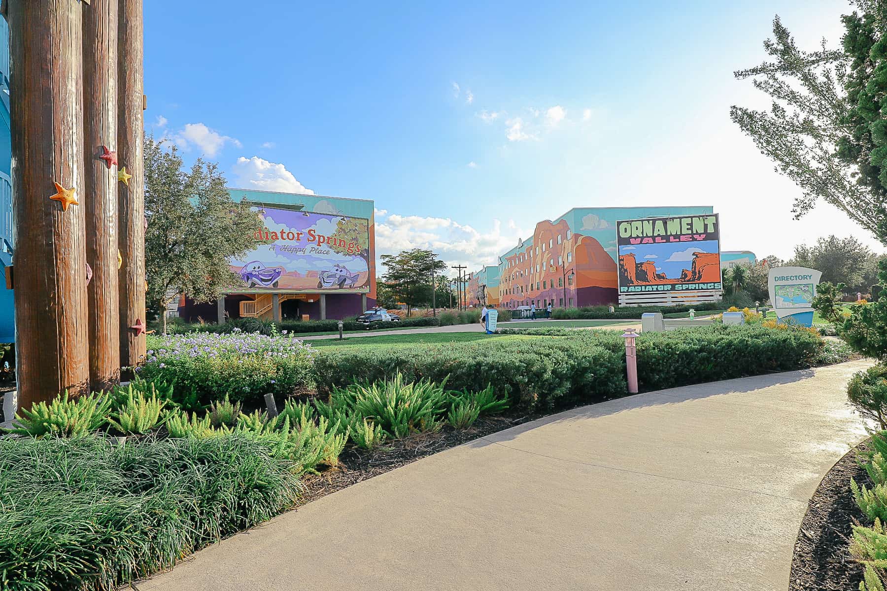 entrance to the Radiator Springs area of the Cars Hotel at Disney World 