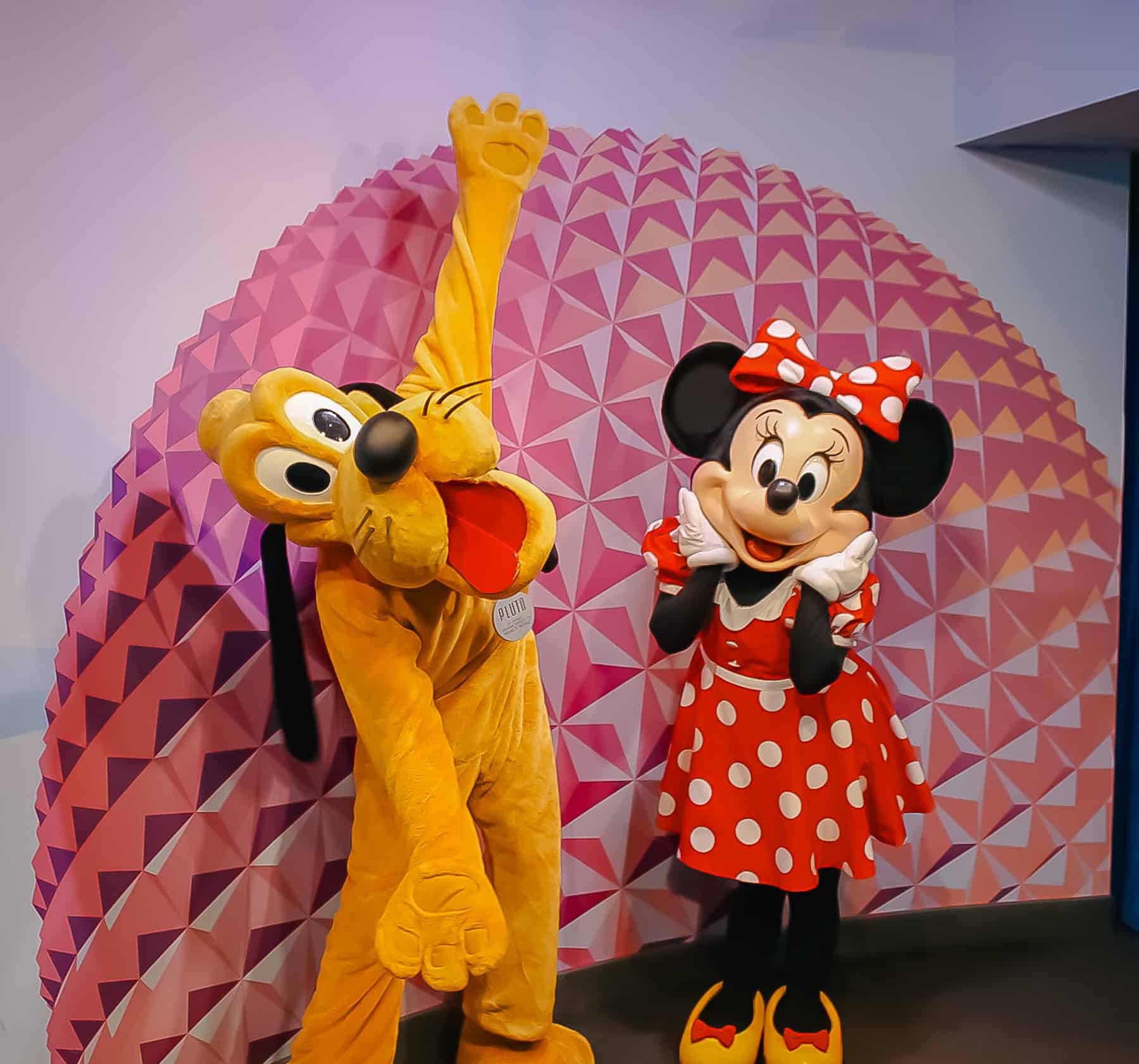Minnie Mouse and Pluto 