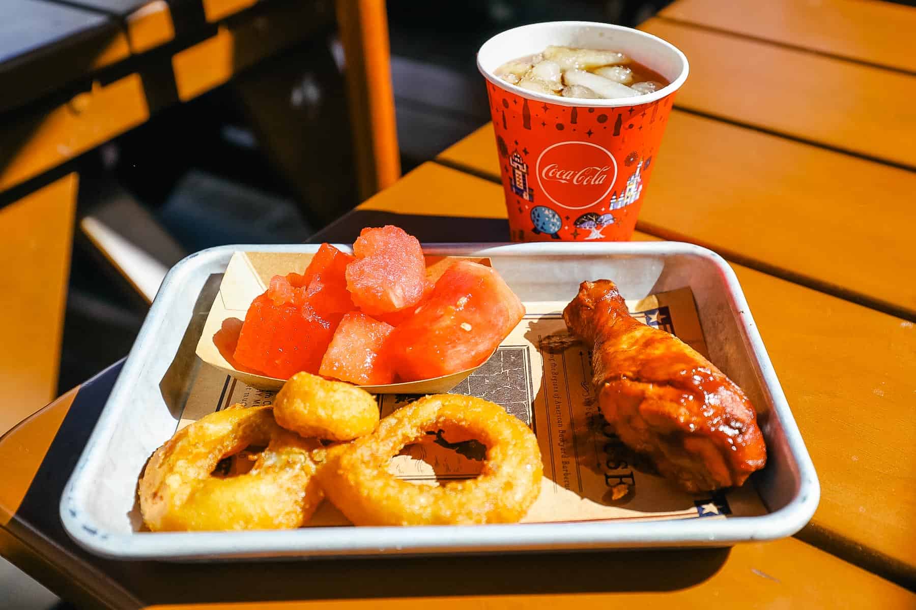 a kids' meal from Regal Eagle Smokehouse at Epcot 