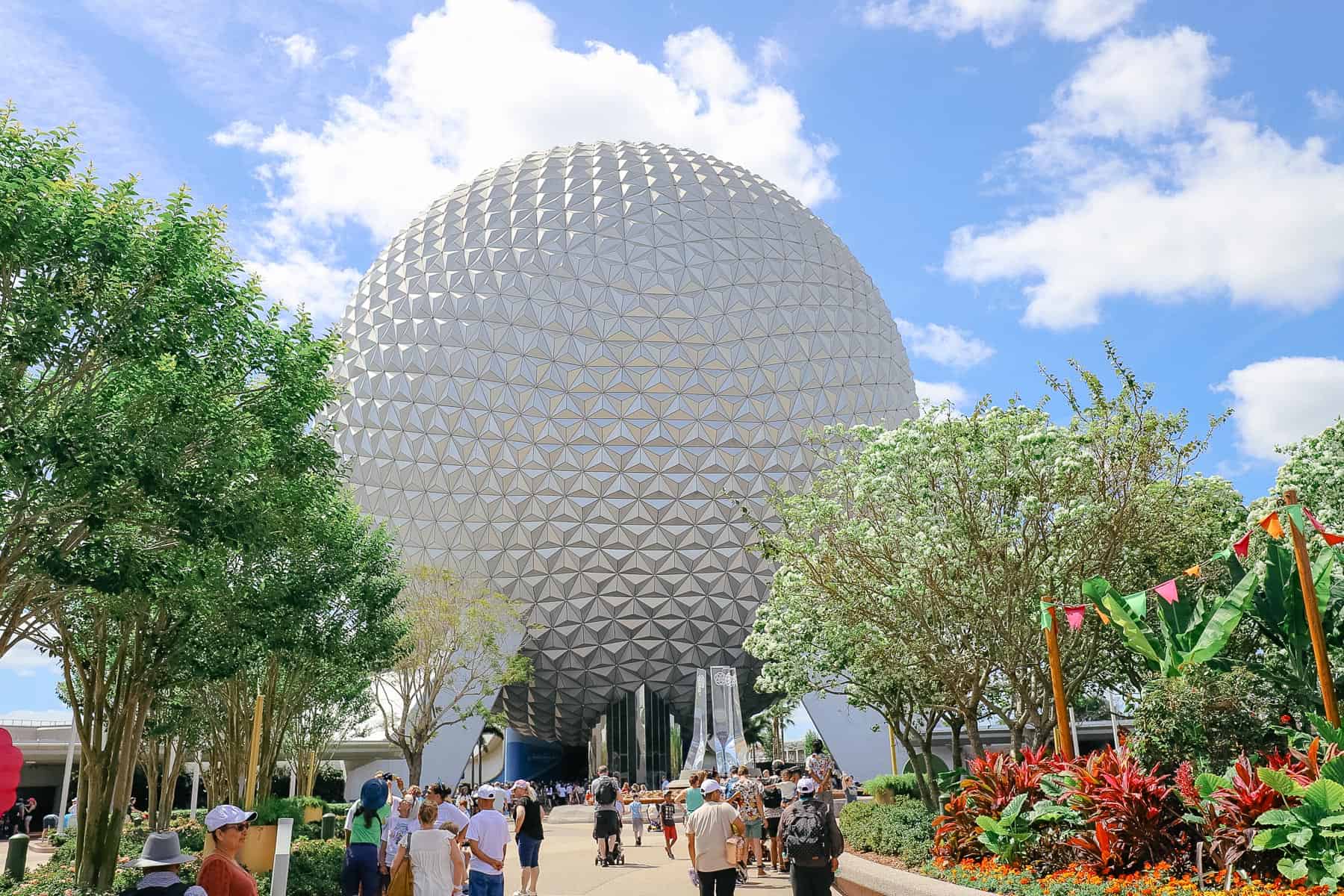 the entrance to Epcot