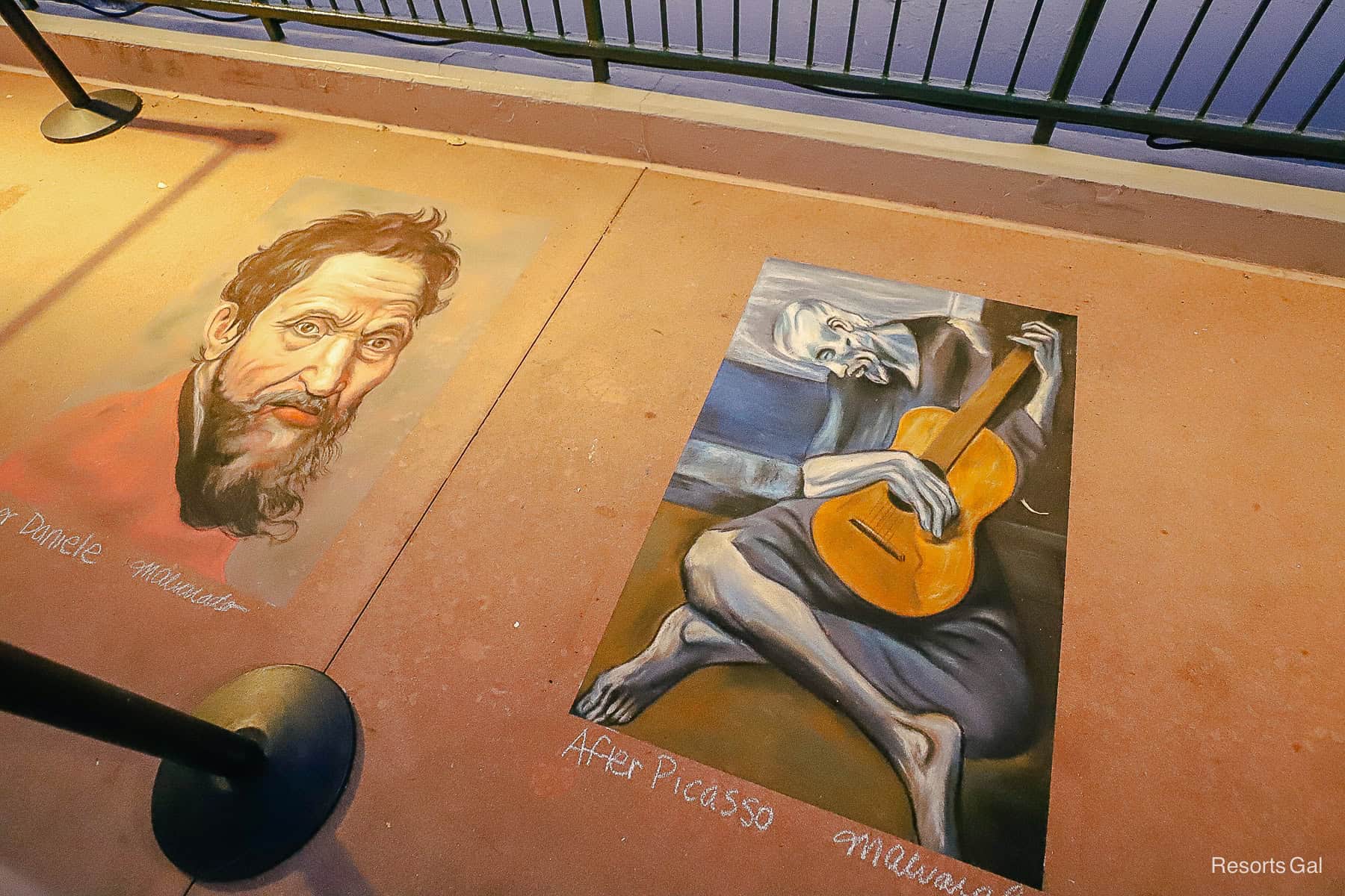 Chalk art created by artists at the Festival of the Arts