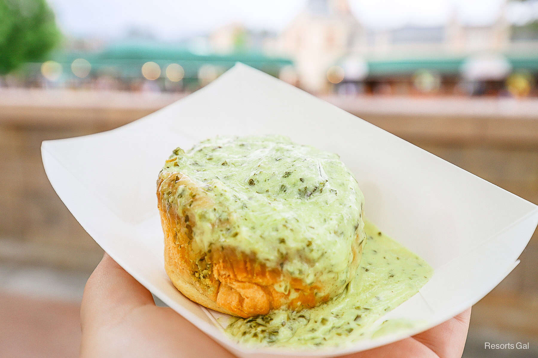 a pastry with escargot from the France Marketplace at Epcot Food and Wine