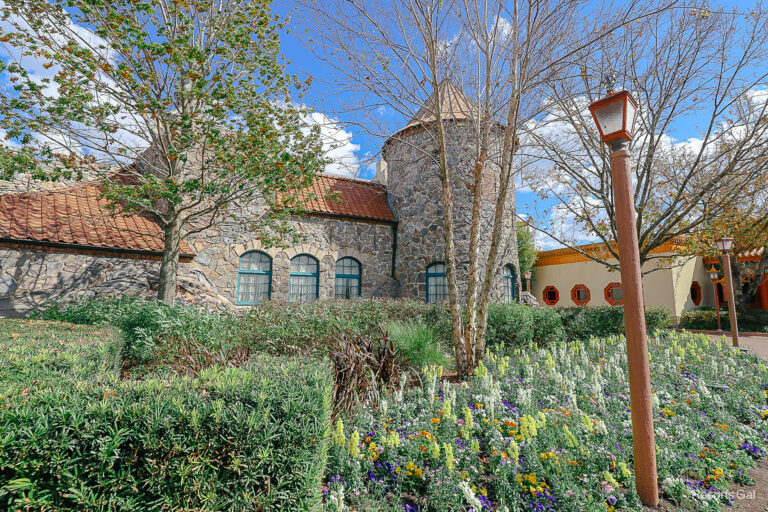 Epcot's Norway Pavilion castle toward the entrance