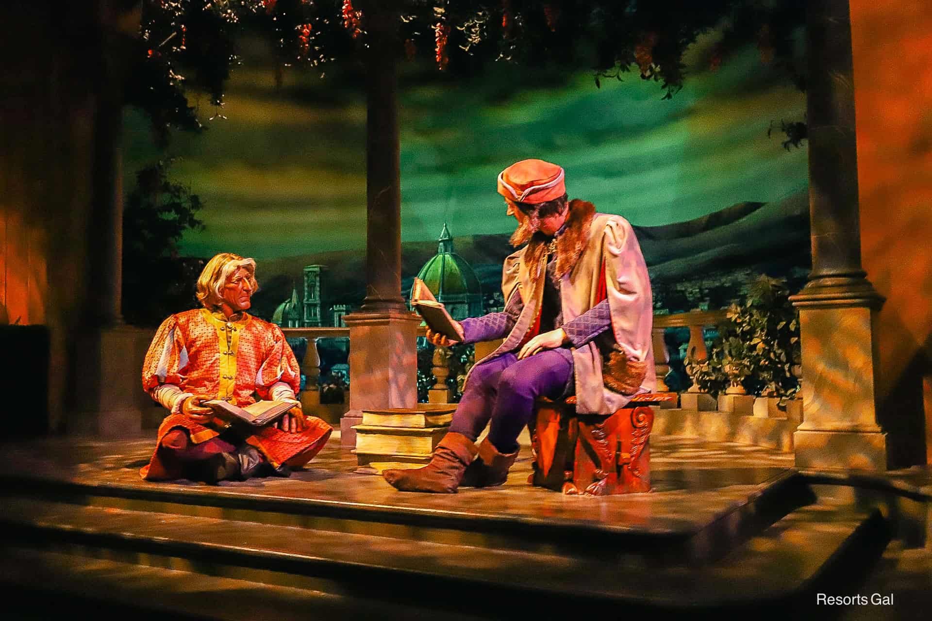 a scene with animatronics in Spaceship Earth
