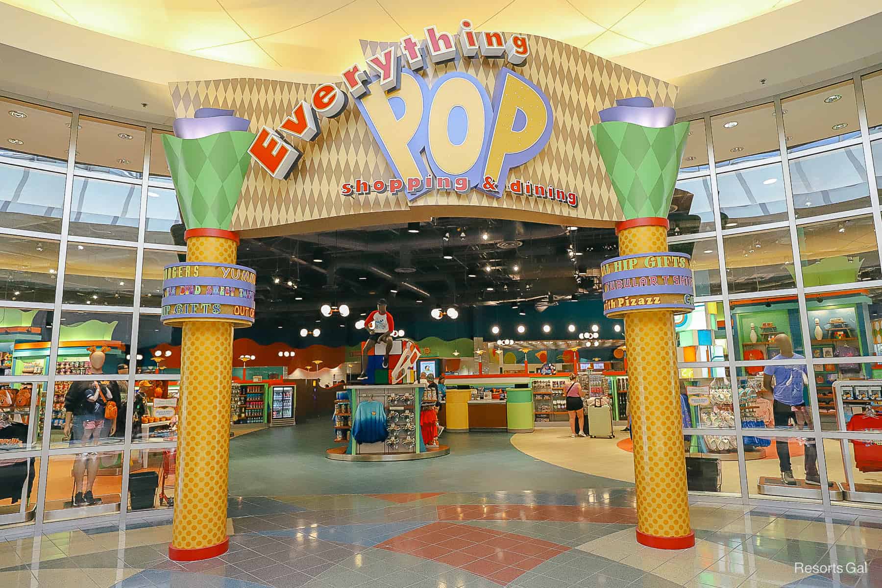the entrance of Everything Pop Shopping and Dining 
