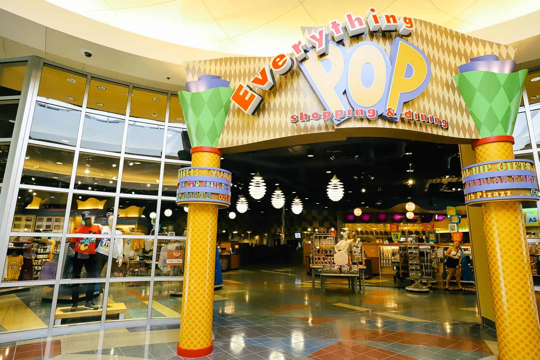 entrance to the gift shop at Pop Century Resort 
