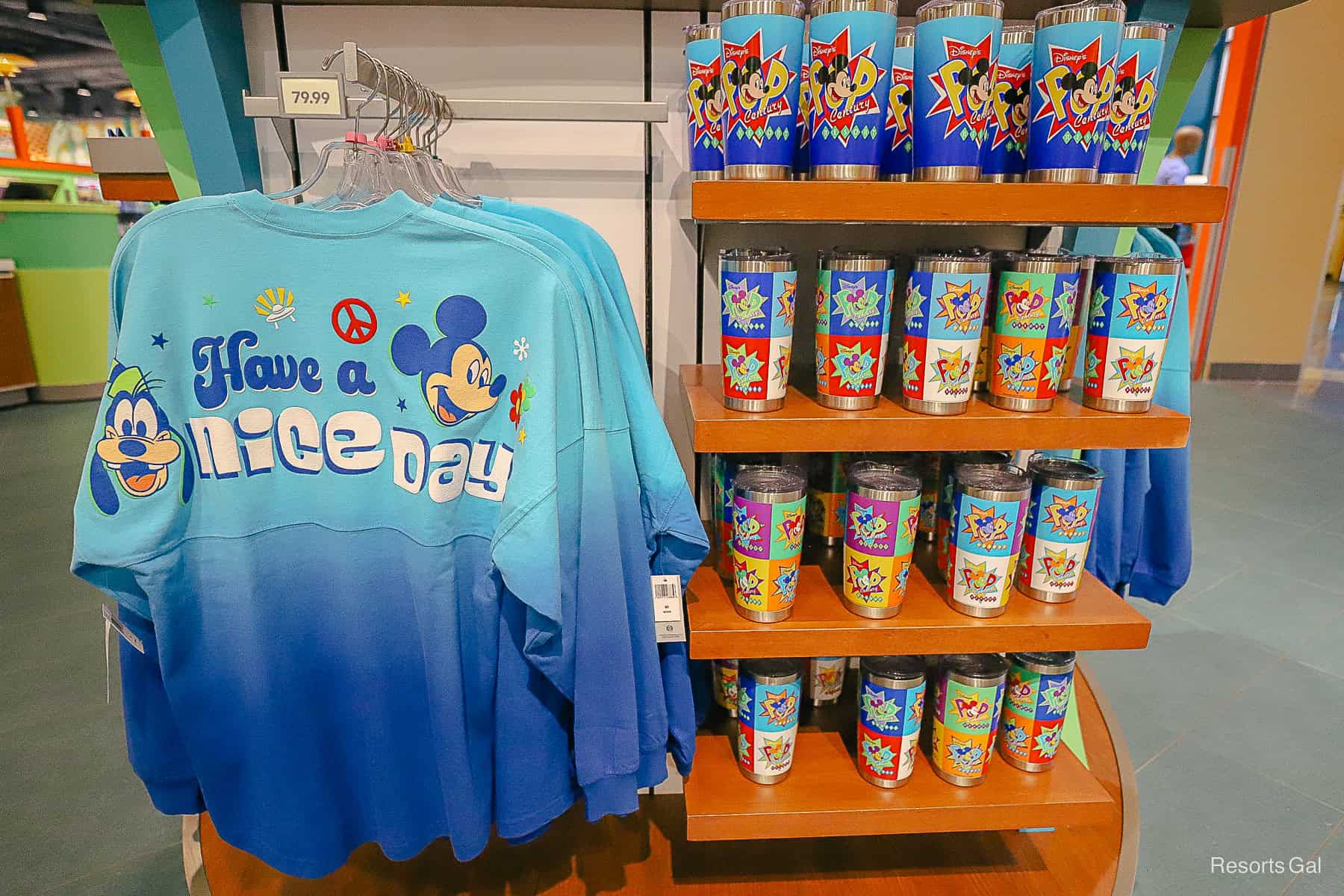 a display with the back of the spirit jersey that says have a nice day 