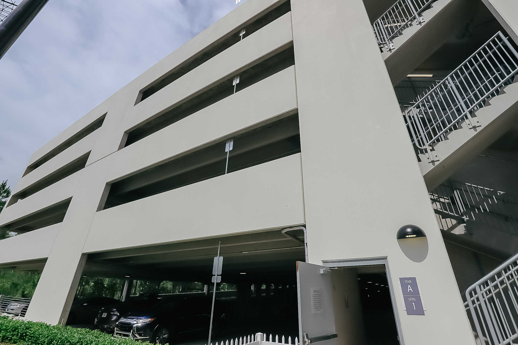 parking deck at Flamingo Crossings 