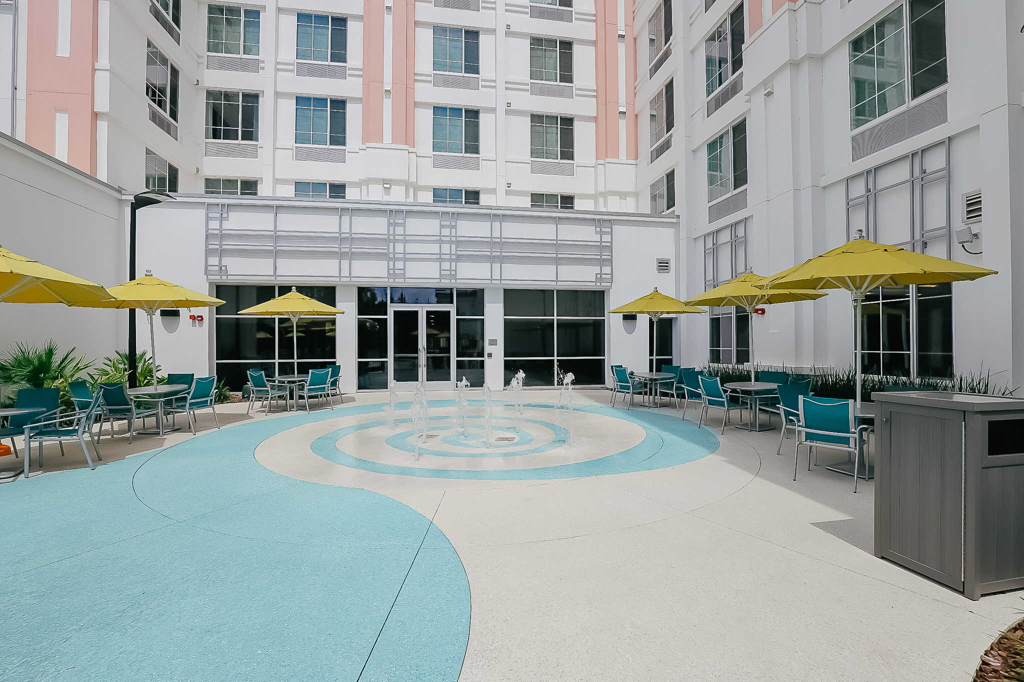 splash pad at the pool 