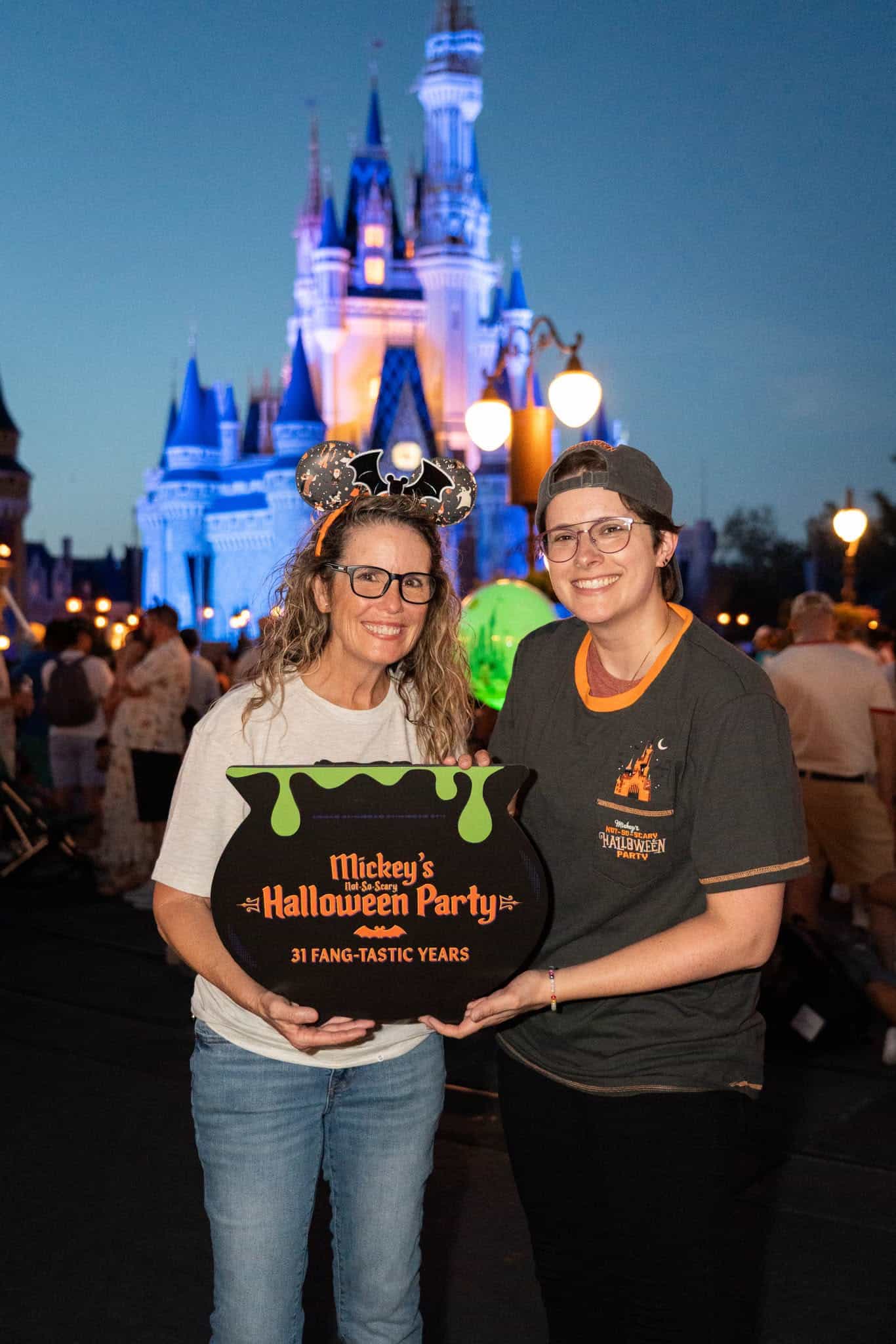 a photo prop that celebrates the 31st anniversary of Mickey's Not So Scary Halloween Party