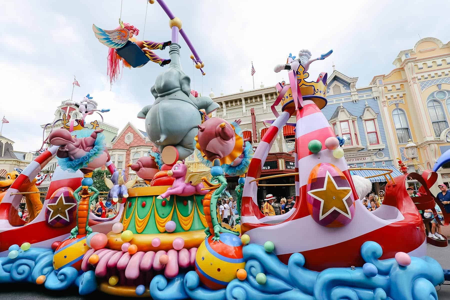 The Fantasia float in the parade. 