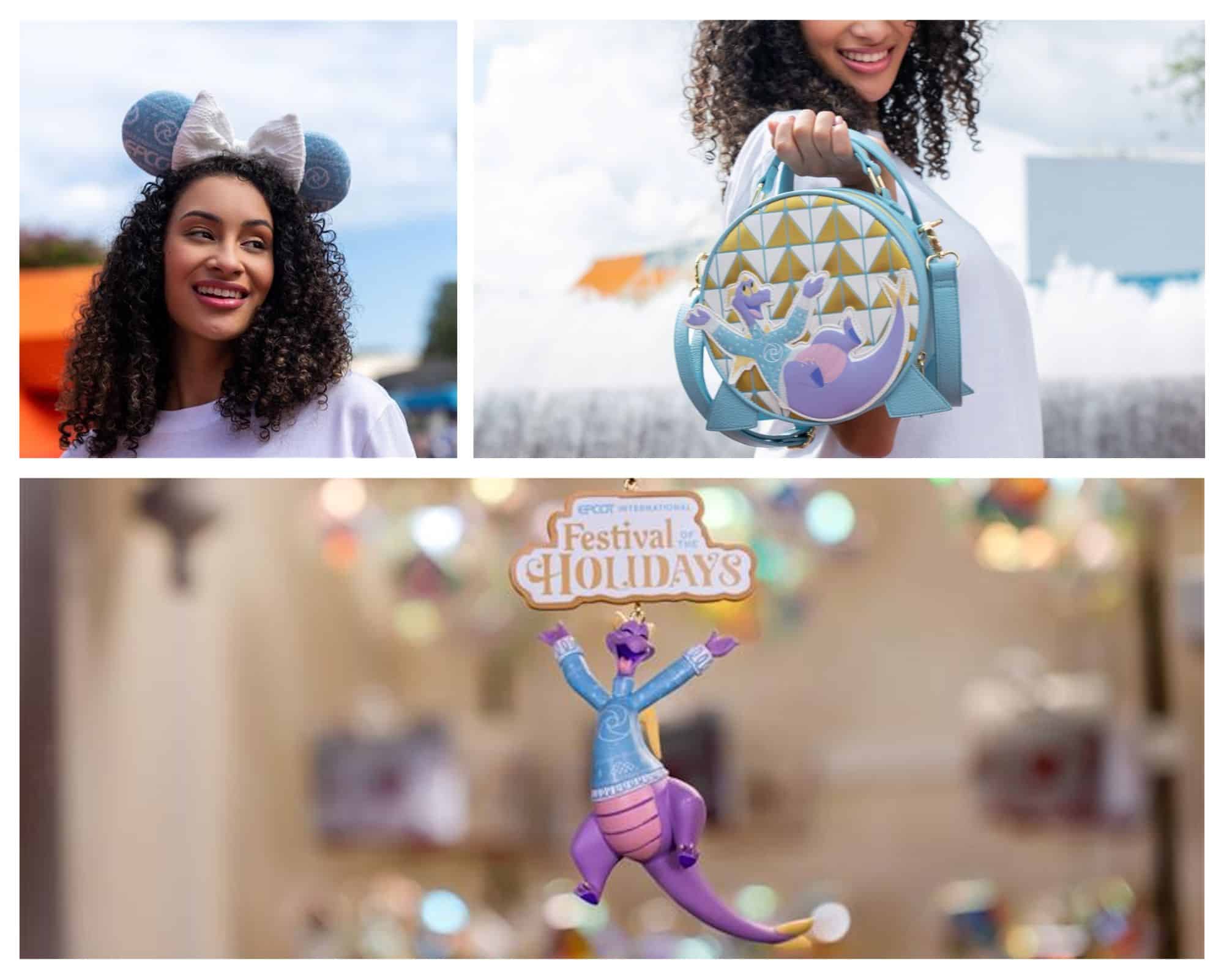 a collage with the Figment Festival of the Holidays Ugly Sweater Merchandise collection