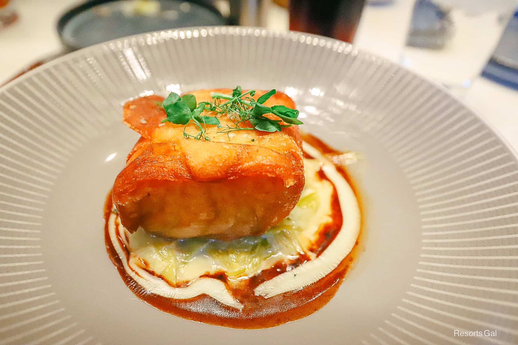the potato crusted snapper from Flying Fish, a signature restaurant at Disney's BoardWalk 