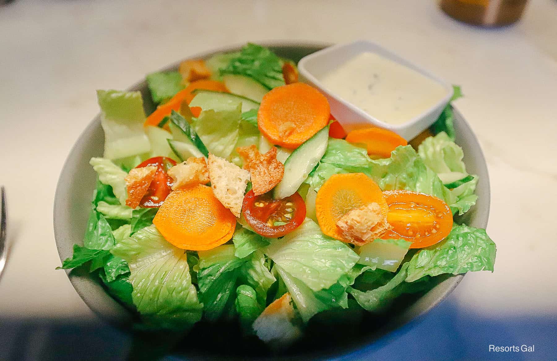 a salad with heirloom tomatoes 