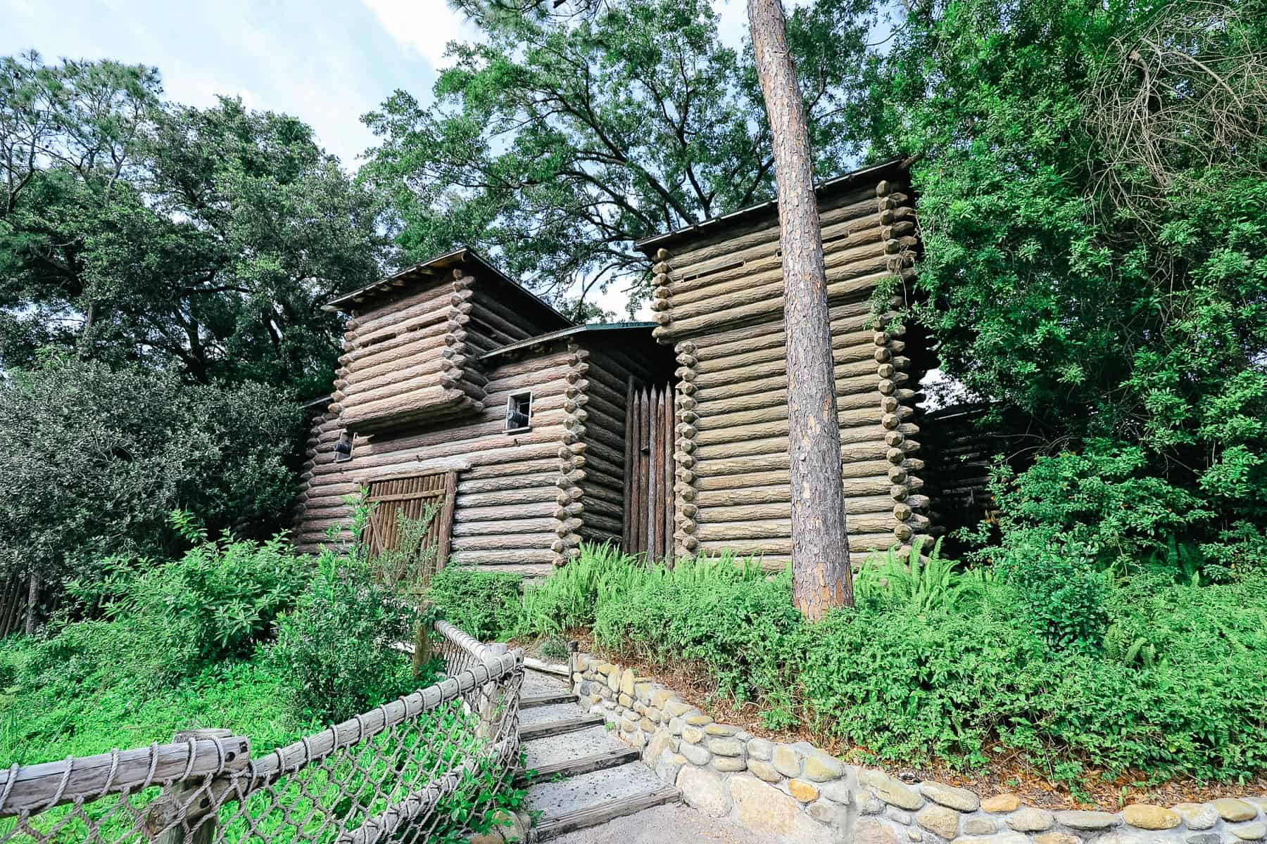 a wooden fort on Tom Sawyer Island 