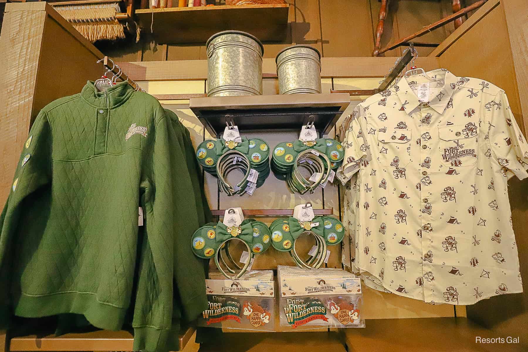 a merchandise display with the ears