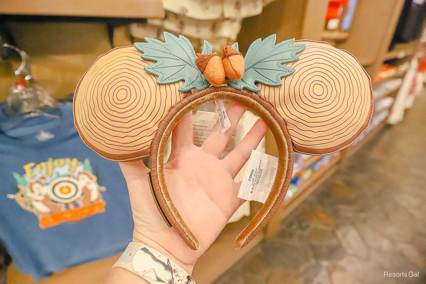 Fort Wilderness acorn Minnie Ears front side