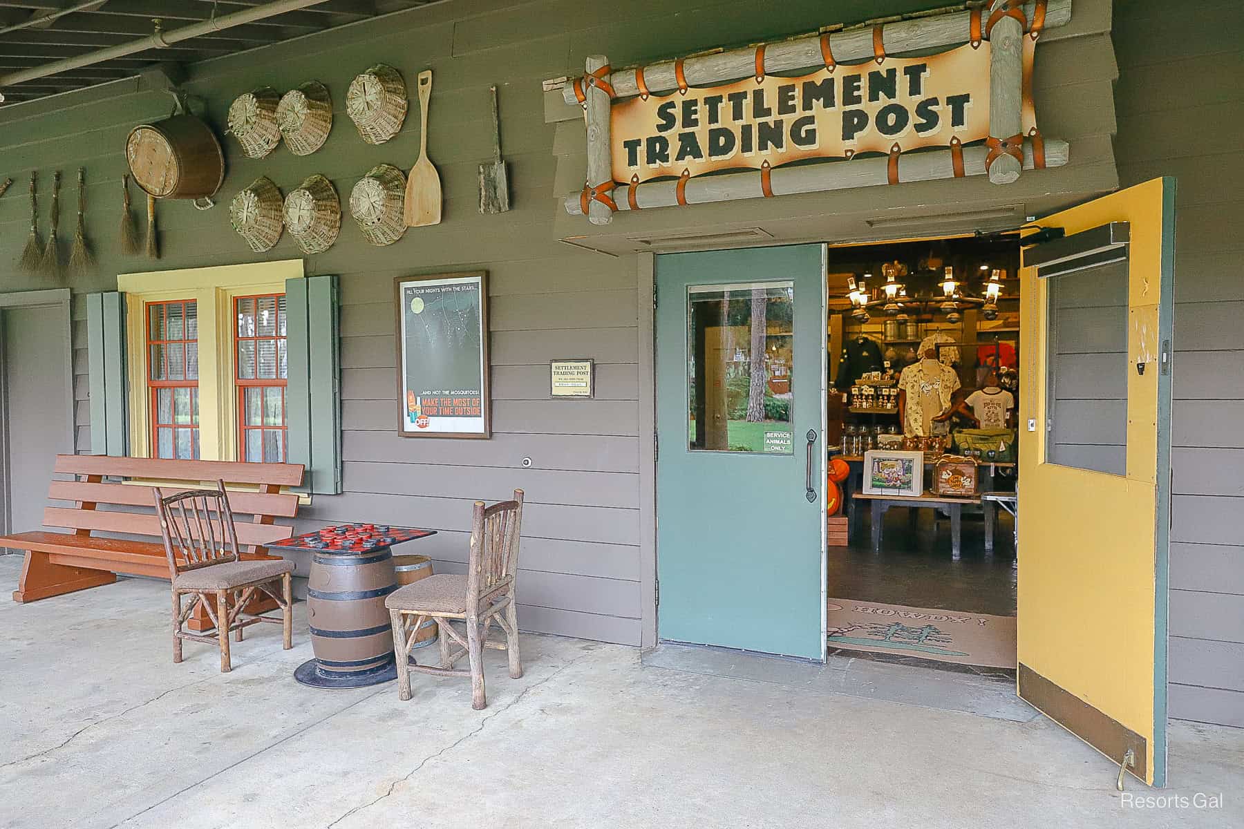 entrance to the Settlement Trading Post at Disney's Fort Wilderness