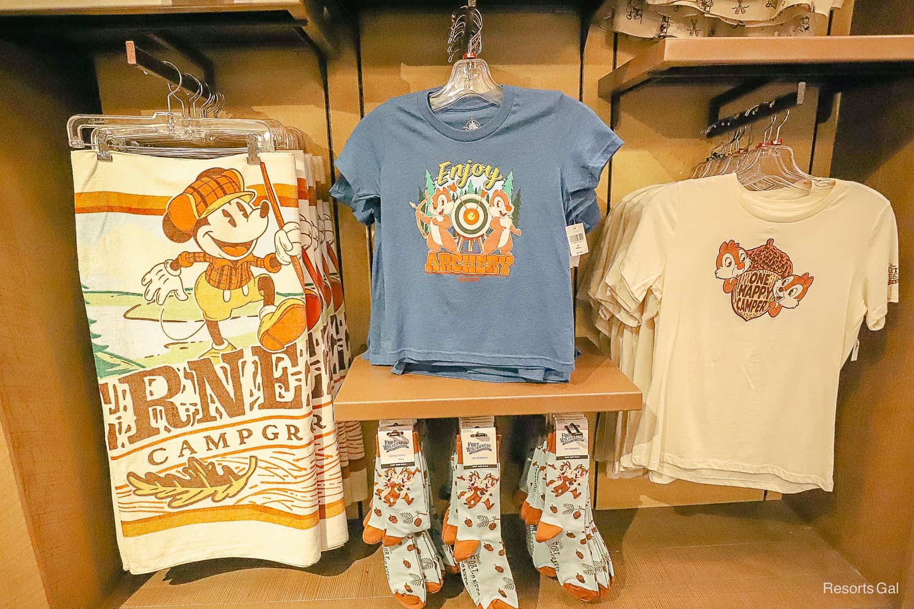 display with closeup of items