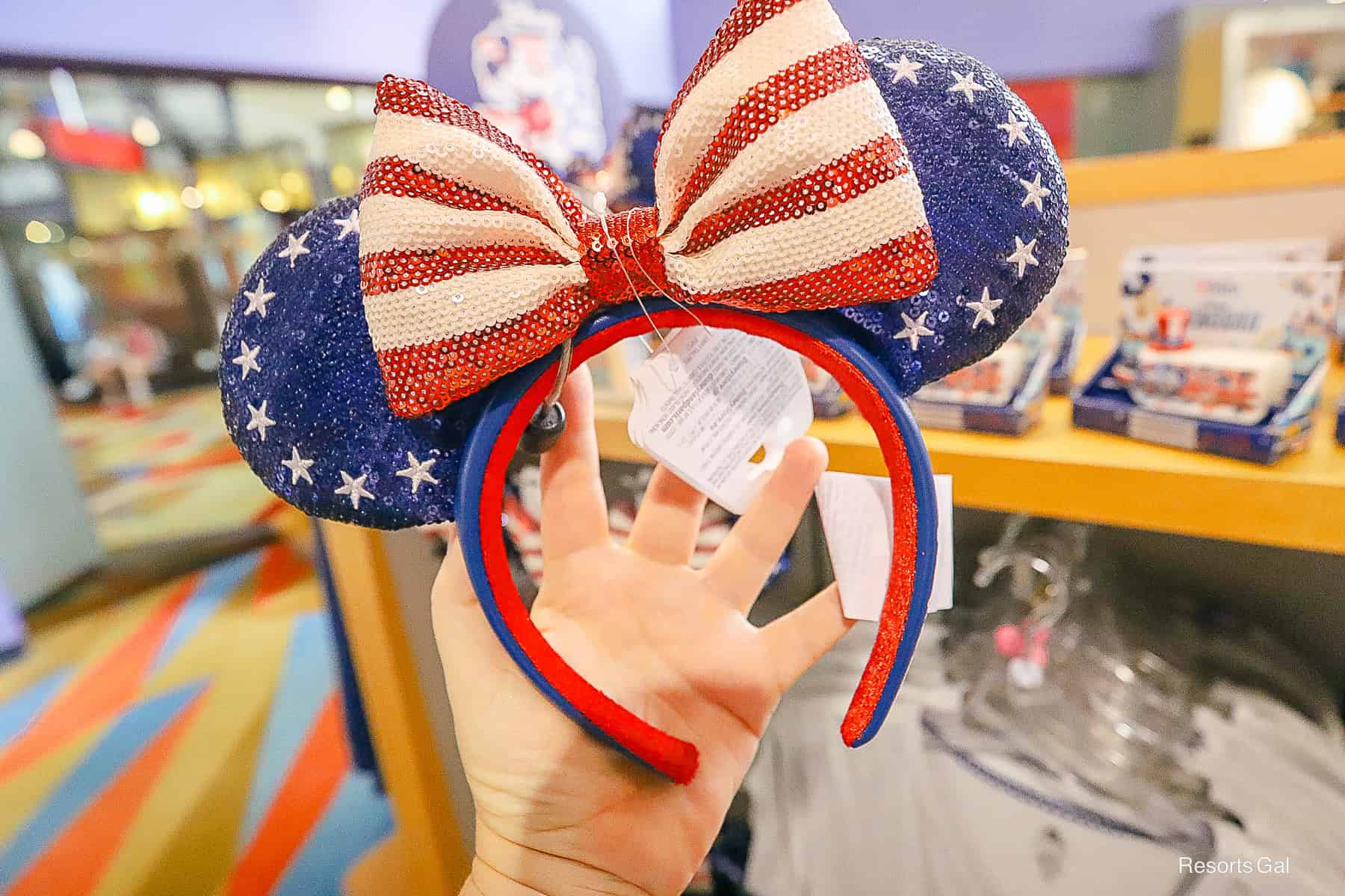 a pair of Minnie Ears for the 4th of July 
