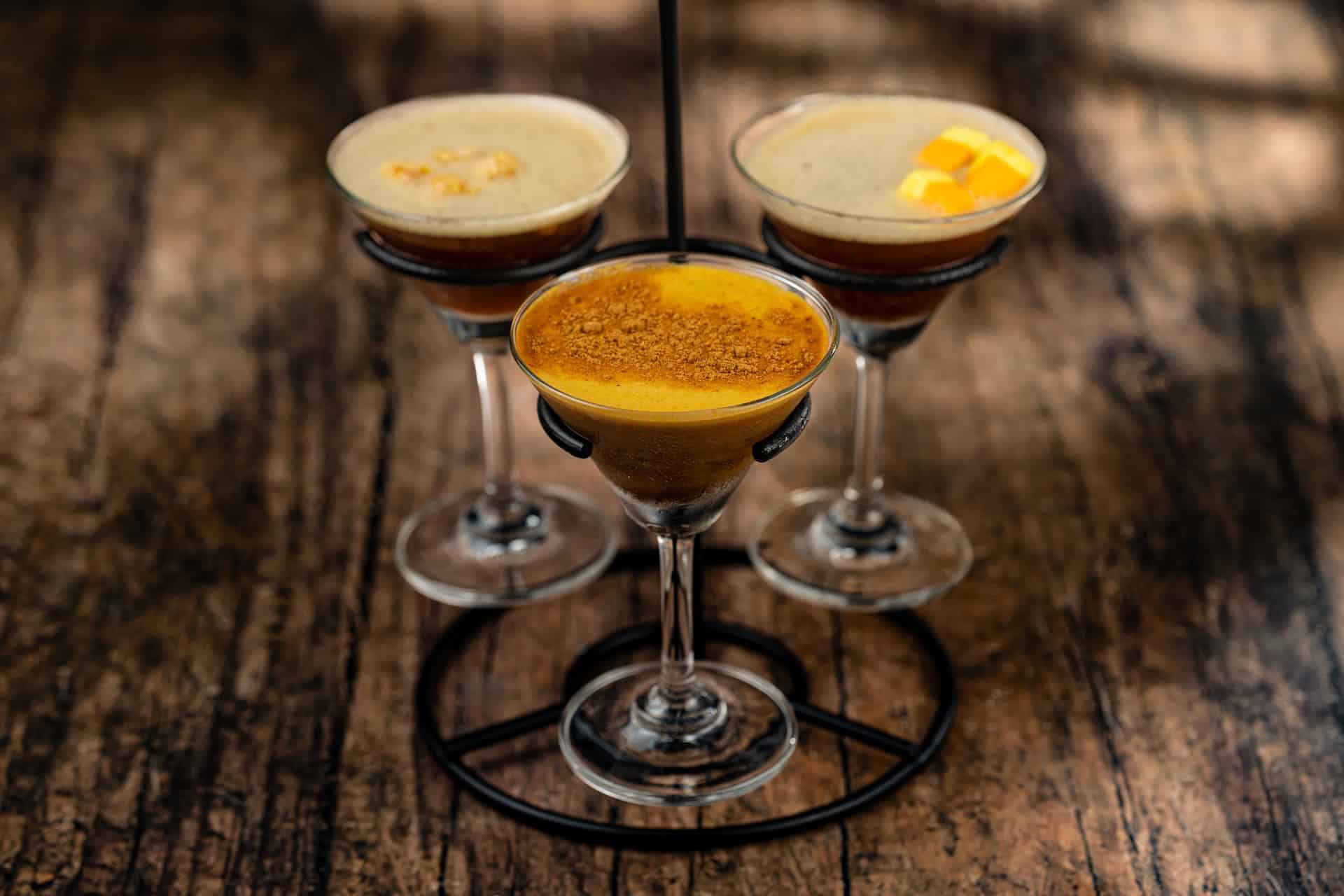 a trio of Halloween beverages from Disney Springs