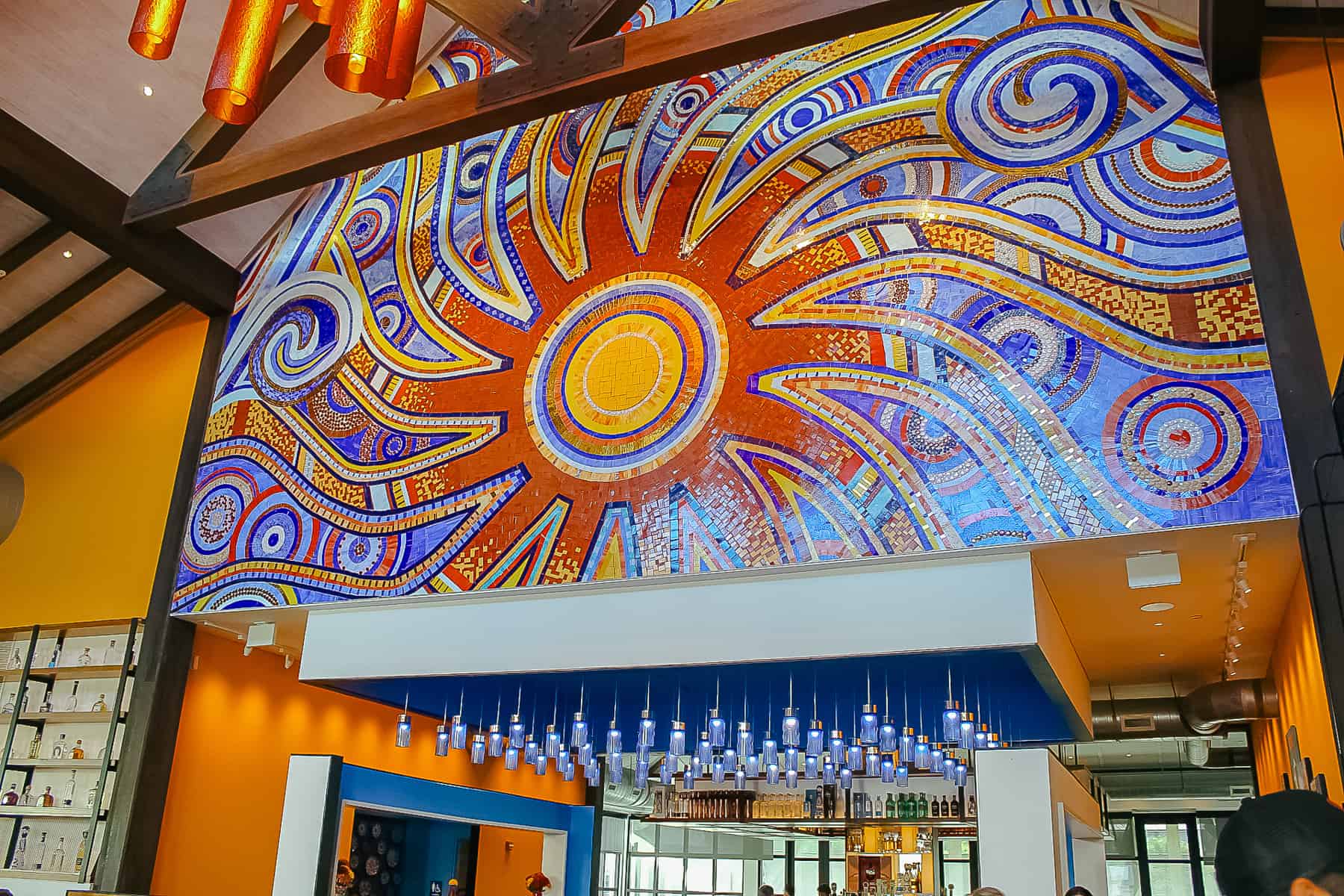 sunshine mosaic tile in Frontera Cocina 