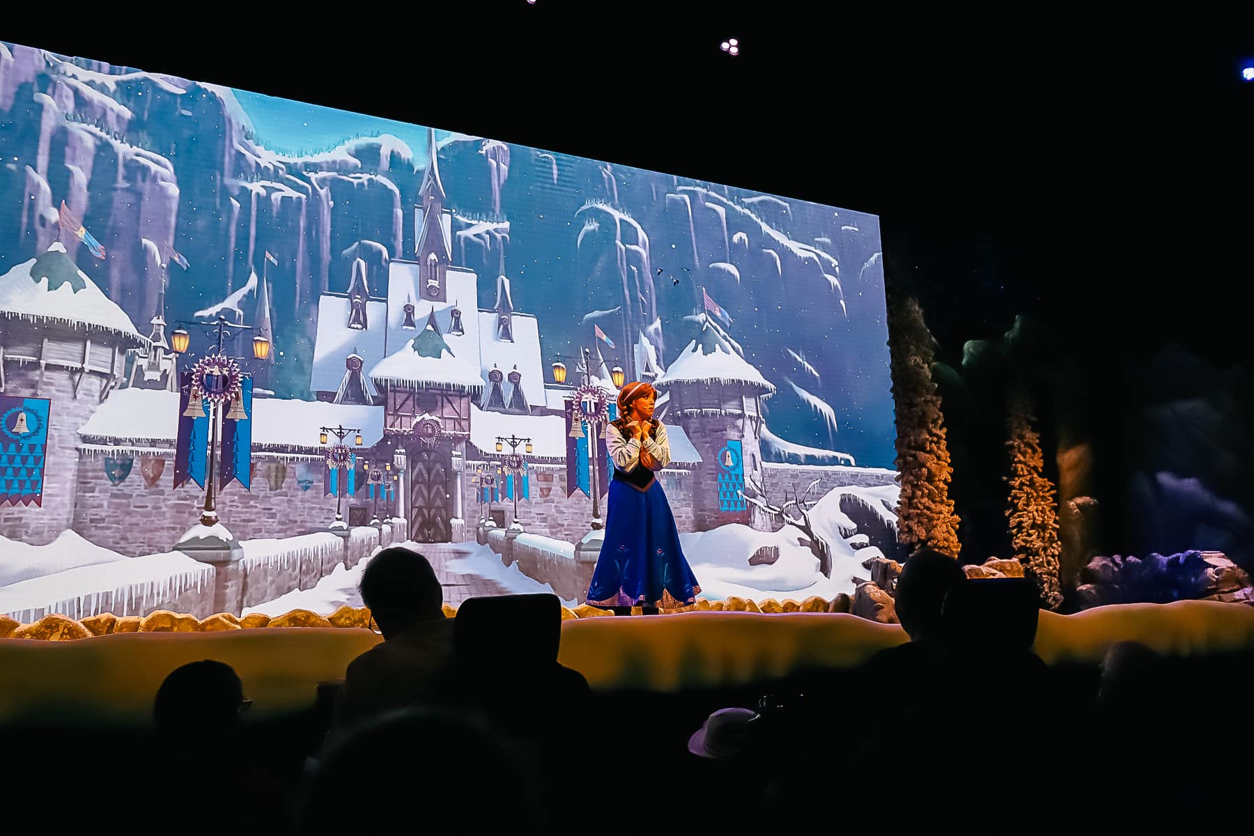 Anna at the beginning of the Frozen Sing-Along. 