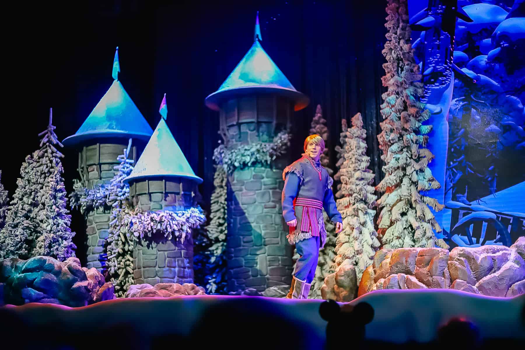 Kristoff joins the stage looking for Anna. 