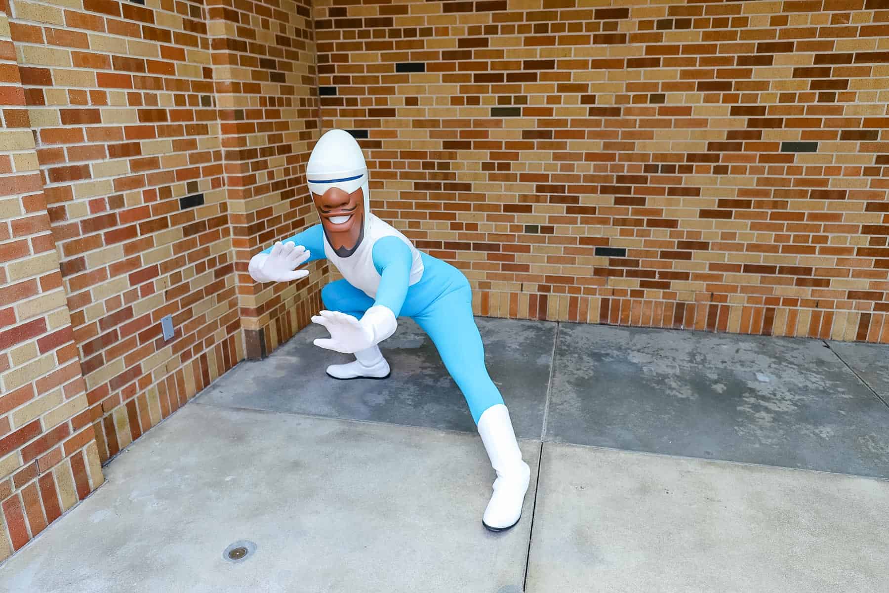 Frozone poses in his super suit at Jollywood Nights. 