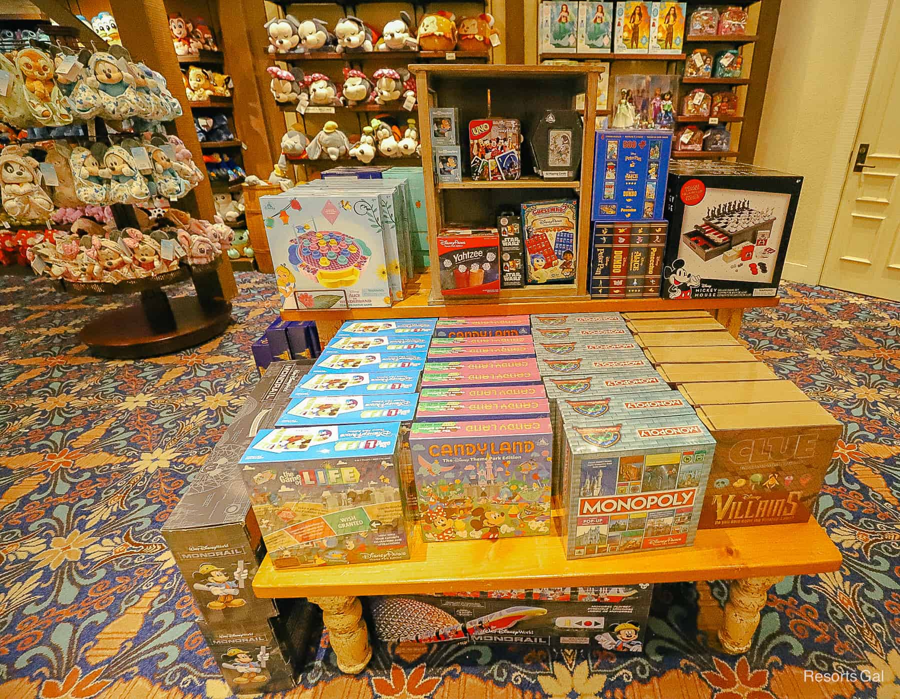 a table with board games, cards, and puzzles Fulton's General Store 