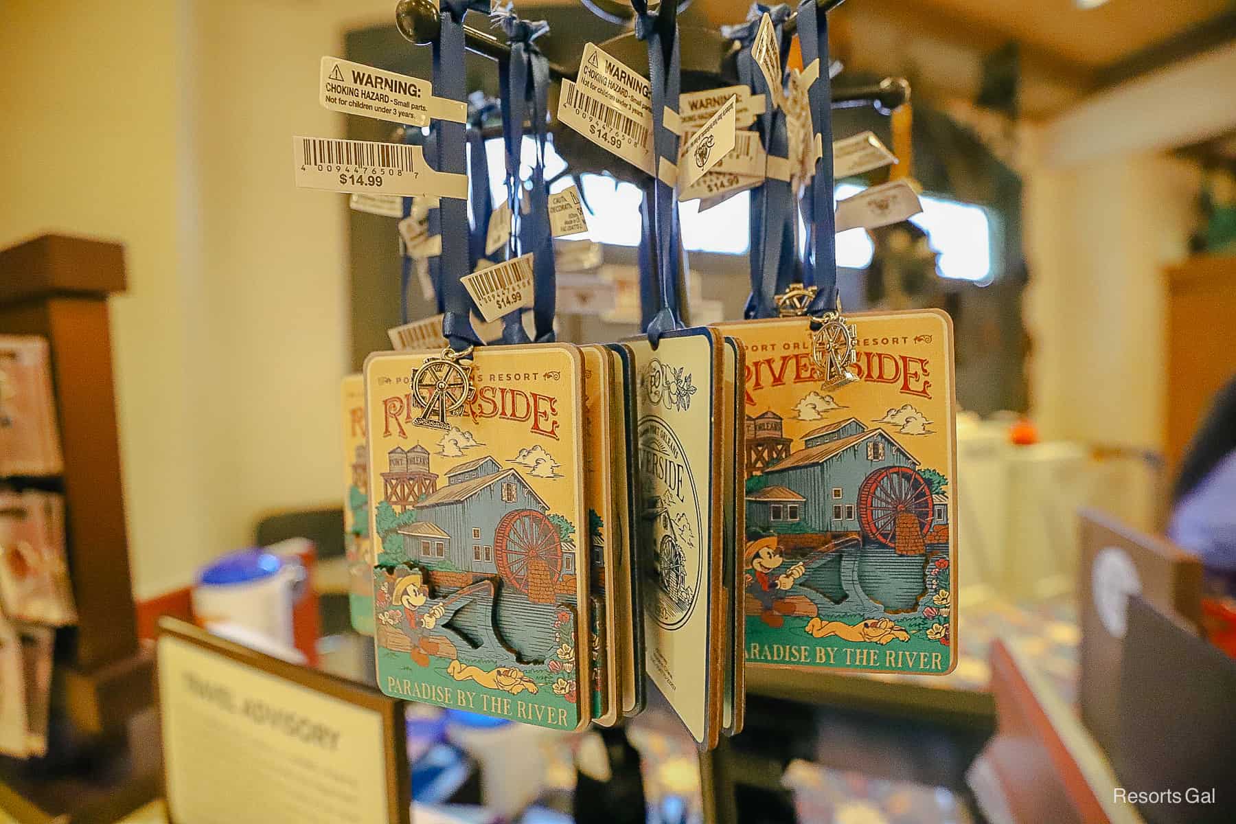 Port Orleans Riverside branded ornaments 