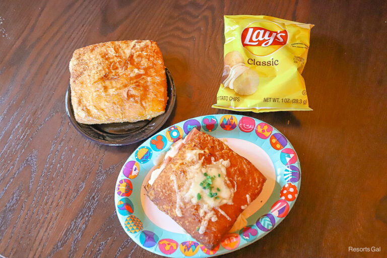 the ham and gruyere croissant sandwich and creme brulee croissant