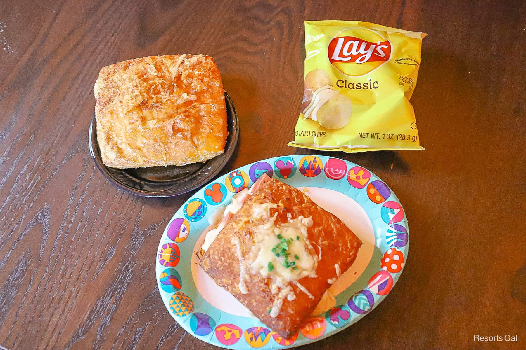 the ham and gruyere croissant sandwich and creme brulee croissant