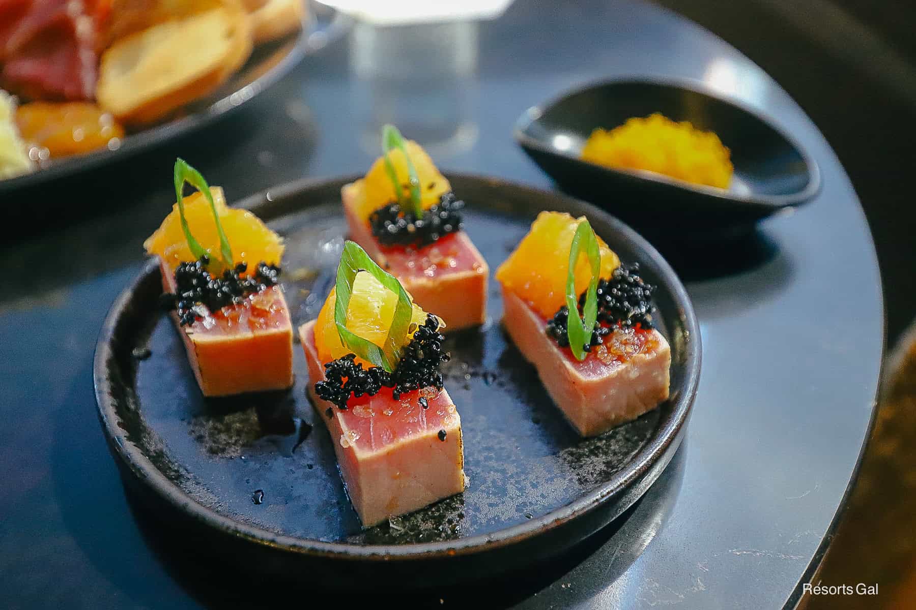 tuna covered with Tobiko 