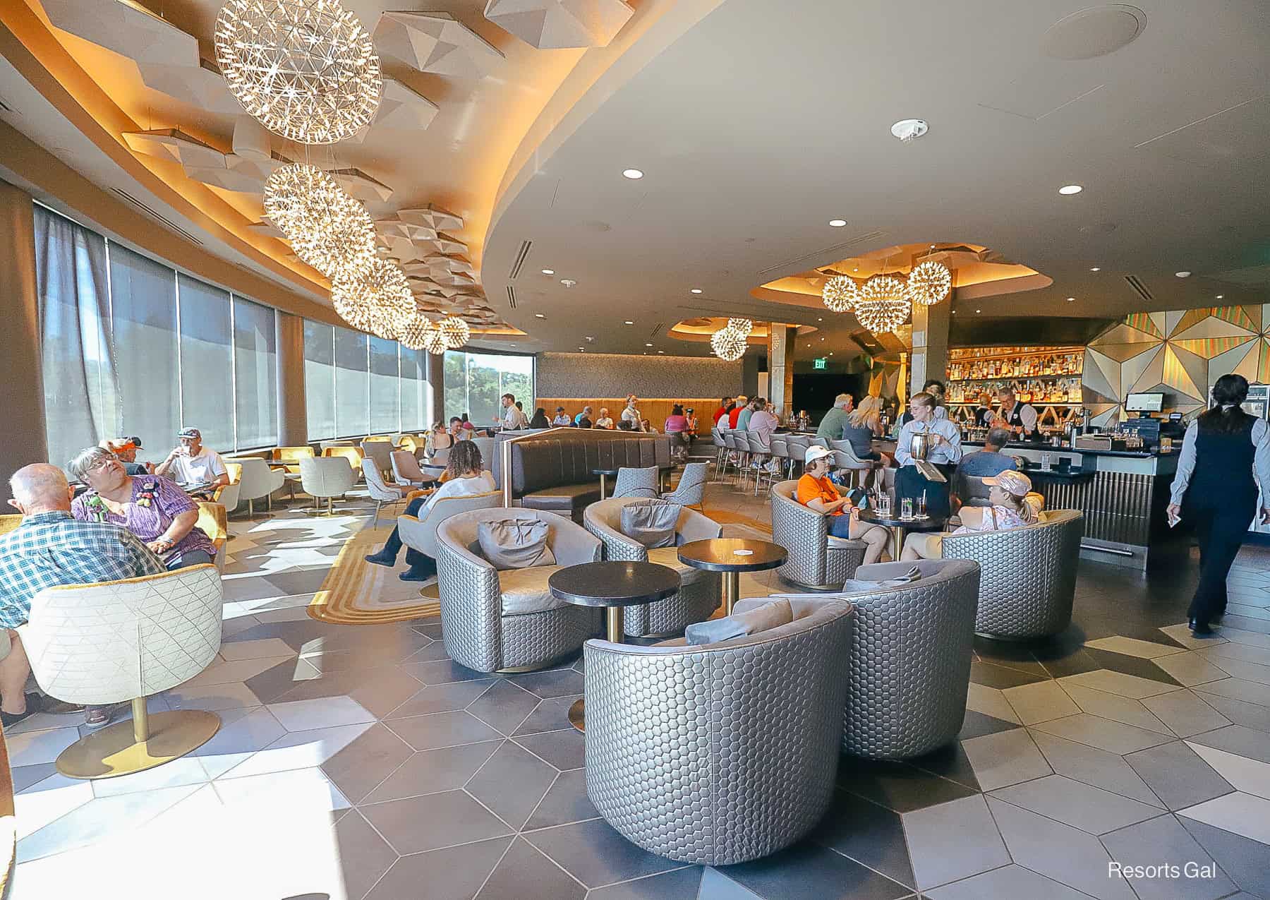 guests enjoying the GEO-82 lounge 