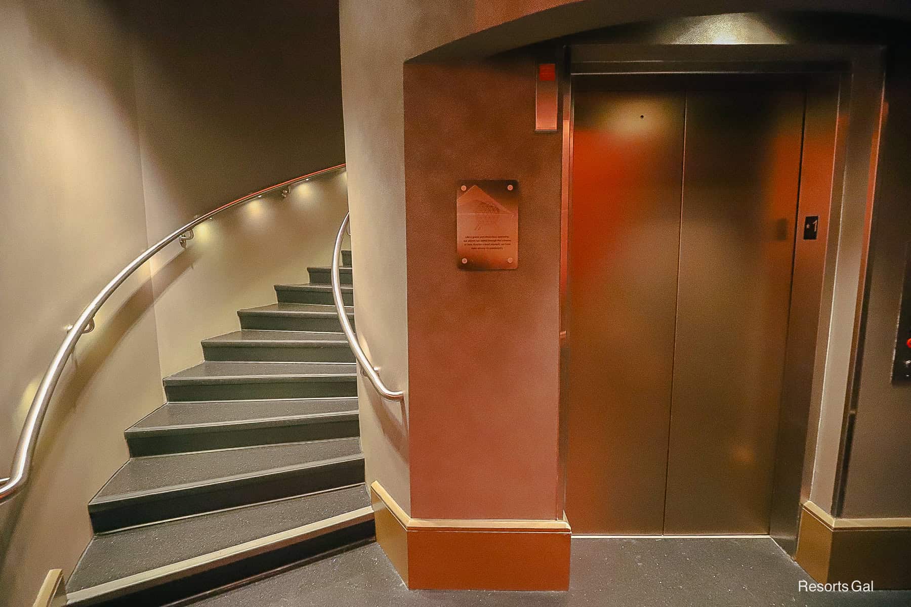 the option to choose the stairs or the elevator 