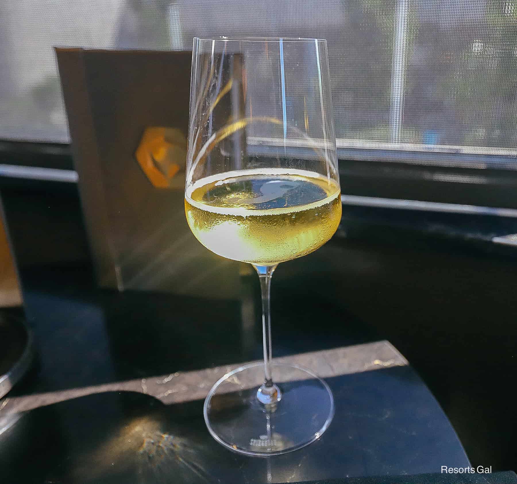 a glass of French champagne at GEO-82