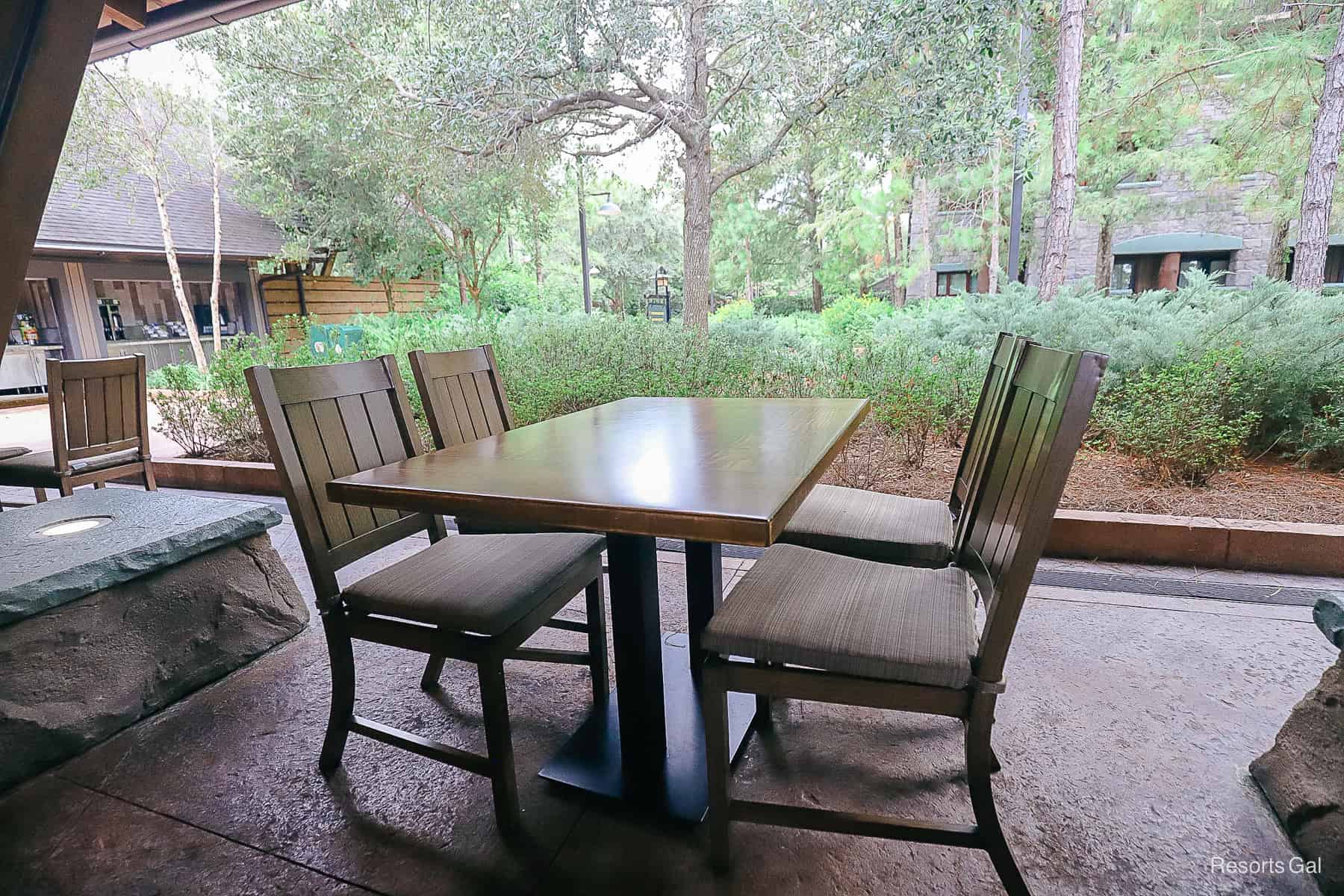 a view of the front of the Wilderness Lodge 
