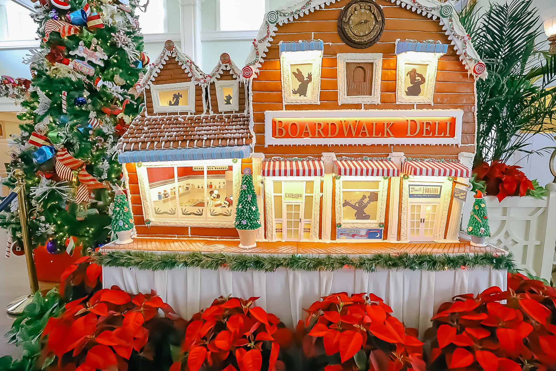 The gingerbread house in 2023 at Disney's Boardwalk Inn